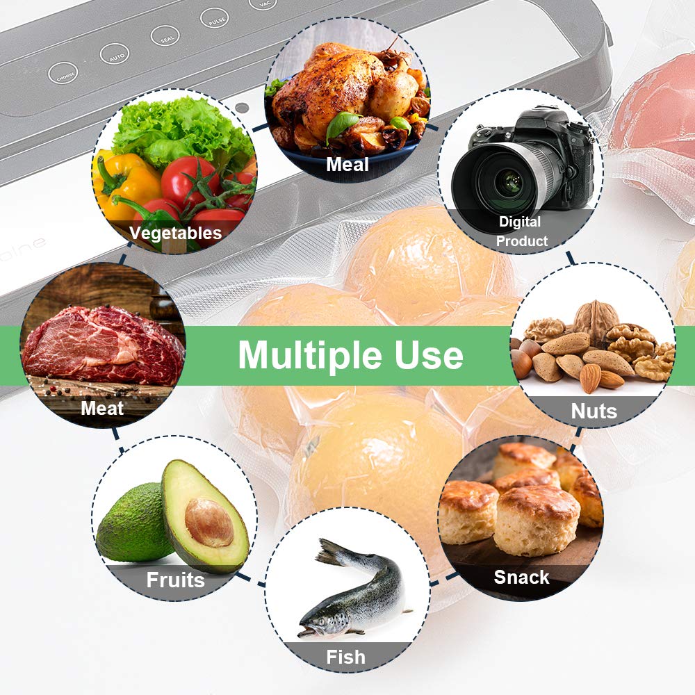 BPA-Free Heavy Duty Vacuum Sealer Food Bags (8