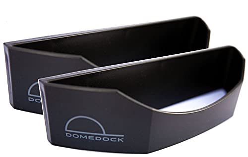 Original USA-Made Dome Dock Wall Mounted Hat Organizer - 20 Hat Capacity Space Saving Closet Storage Solution for Caps, Baseball Hats & Winter Beanies (2 Pack, Black) - Perfect for Bedroom, Entryway & Garage Organization