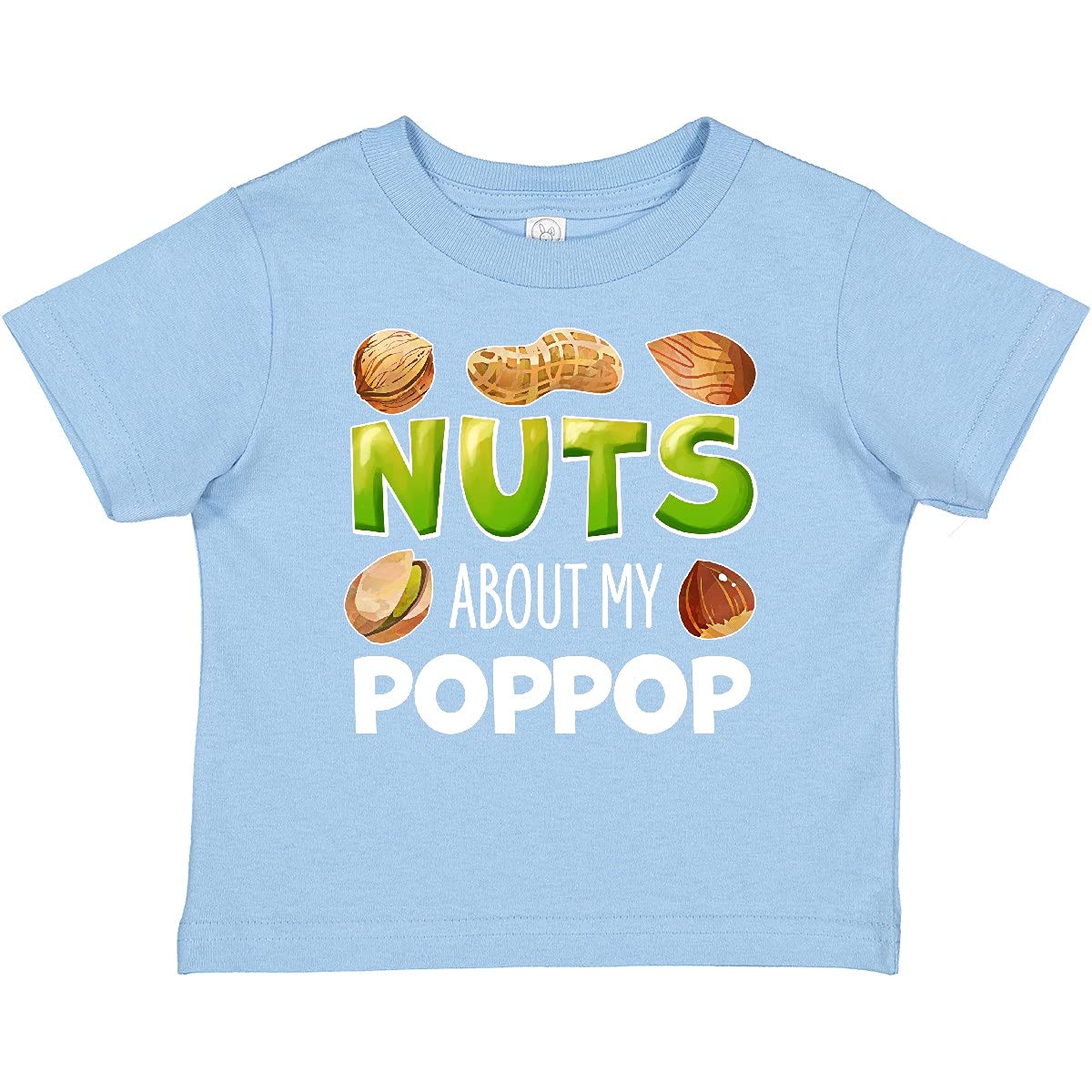 Buy Inktastic Nuts About My Poppop Peanut Almond Pistachio Baby T-Shirt - Cute Graphic Tee for Grandparents Day, Family Reunions & Toddler Outfits