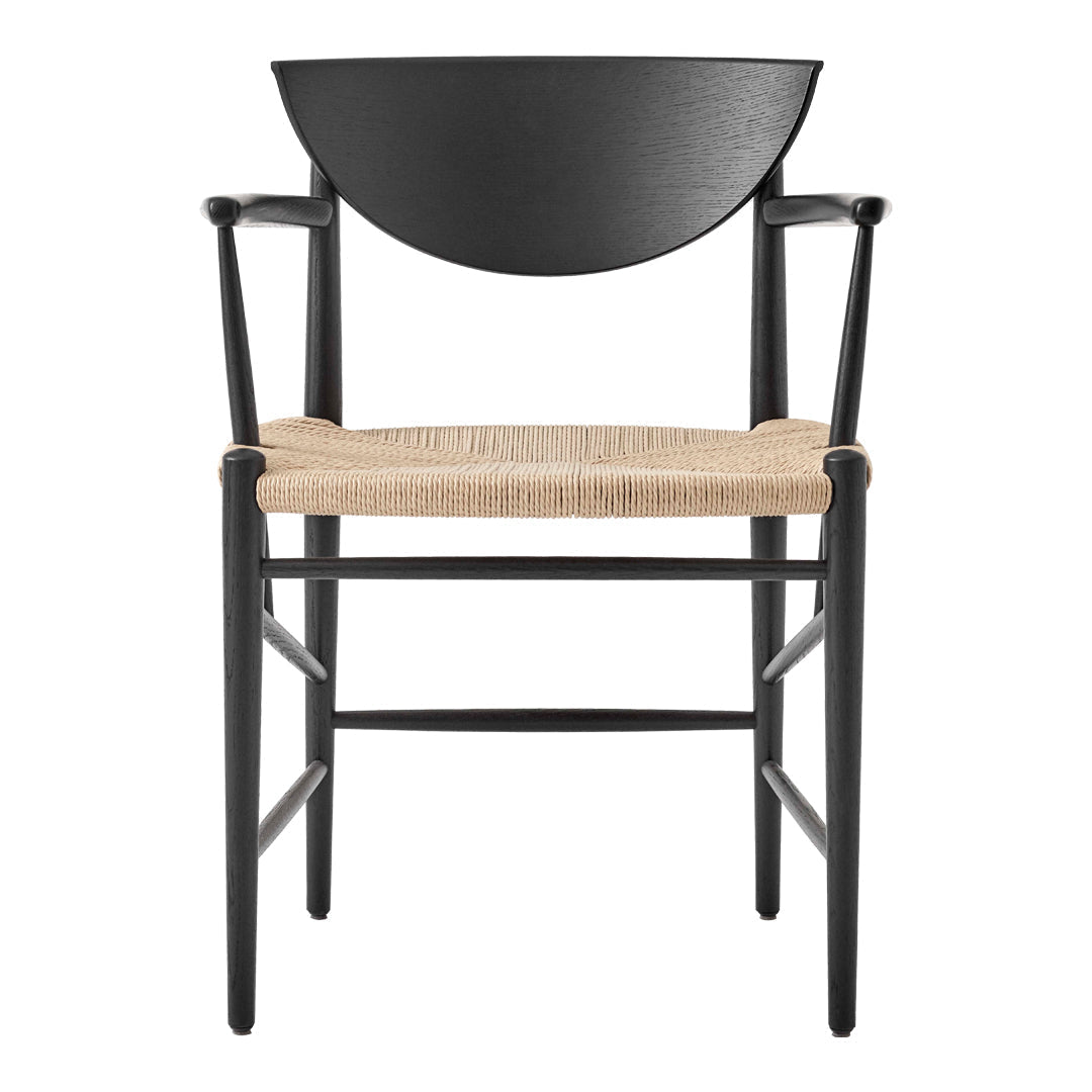 Modern HM4 Dining Armchair - Upholstered Fabric Seat, Sturdy Metal Legs - Perfect for Kitchen, Dining Room, or Breakfast Nook - Comfortable & Stylish Home Furniture