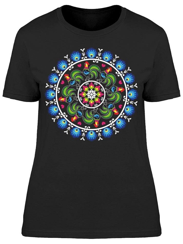 Authentic Polish Folk Art T-Shirt for Women | Traditional Floral Design Cotton Tee | Perfect for Cultural Events, Festivals & Casual Wear