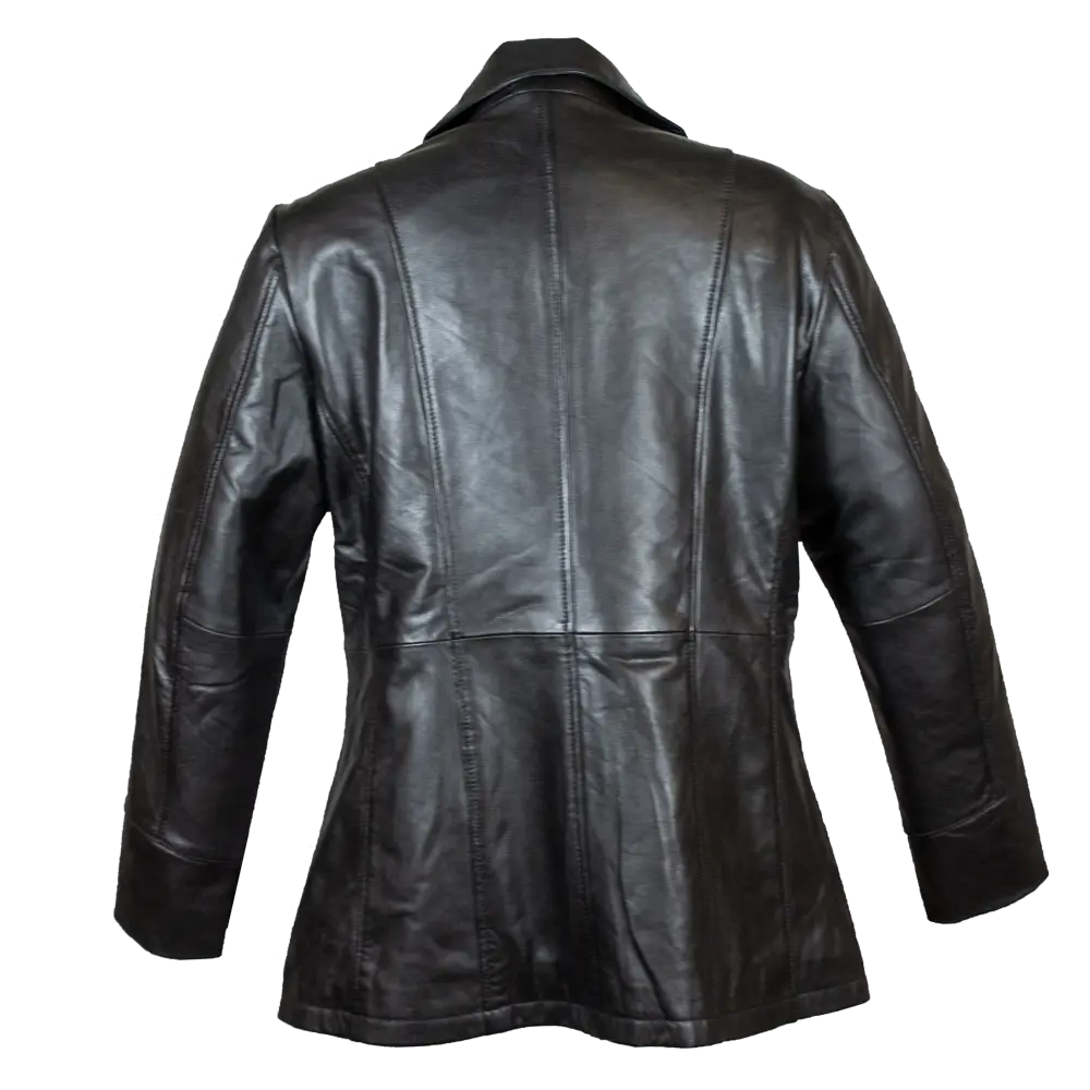 BOL Women's Long Zip-Up Leather Jacket - Stylish Outerwear for Fall & Winter | Perfect for Casual Outfits, Motorcycle Riding & Night Out