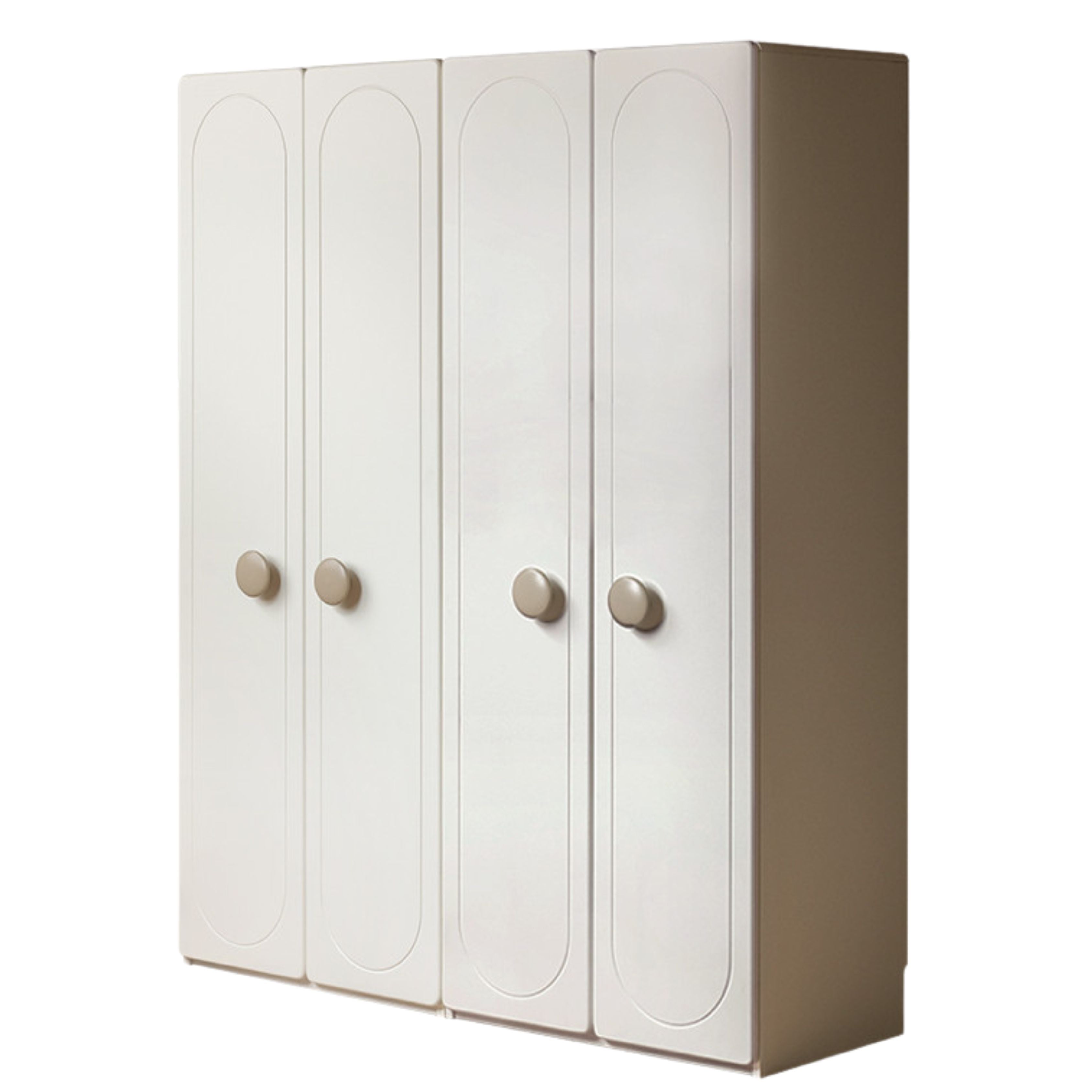 63x21.6x78.7 inch / 160x55x200cm / Warm white / children's wardrobe double door wardrobe * 2