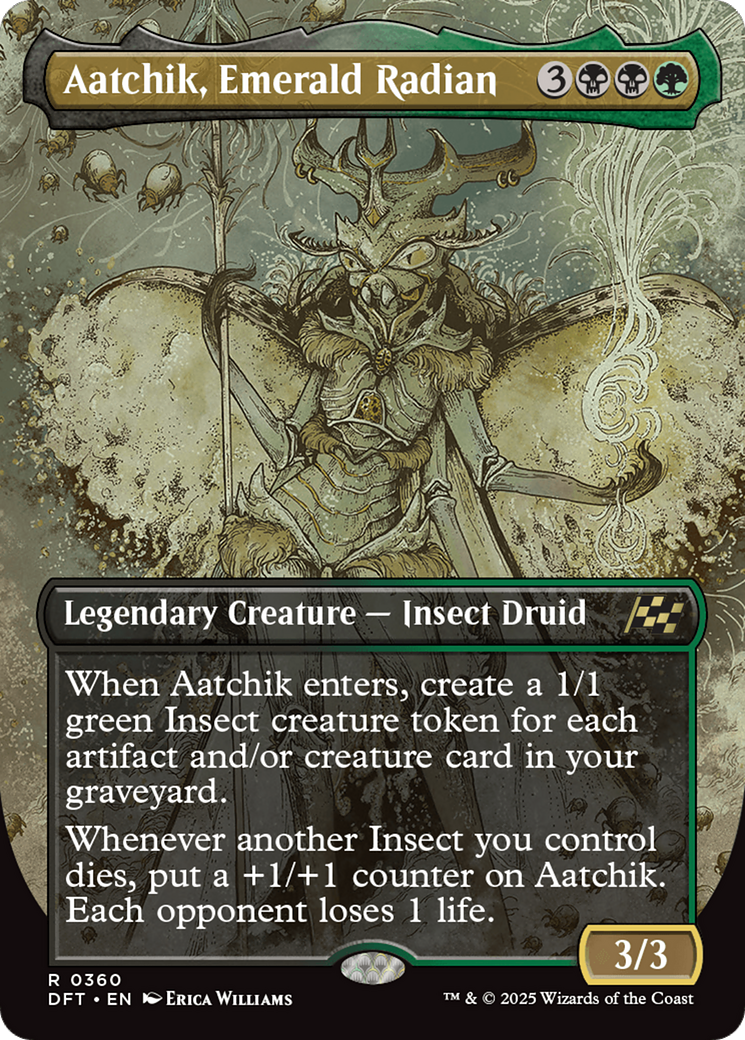 Aatchik Emerald Radian Borderless Aetherdrift MTG Card - Premium Collectible Trading Card Game Accessory for Deck Building & Competitive Play