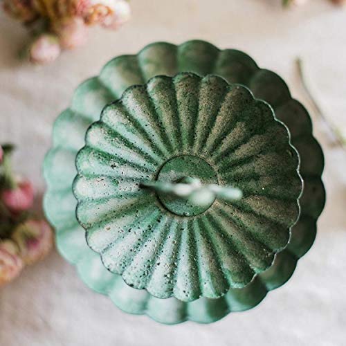 RusticReach Green Iron Two-Tier Decorative Tray for Home & Kitchen - Perfect for Organizing Jewelry, Keys, or Displaying Small Decor Items on Coffee Tables and Vanities