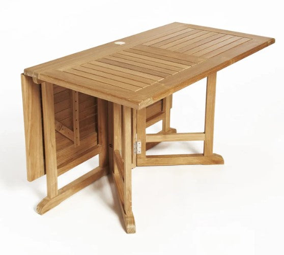 ARB Teak Folding Butterfly Table - Square 48 Inch (120 cm) Outdoor Patio Dining Table - Perfect for Garden, Poolside, and Small Space Entertaining