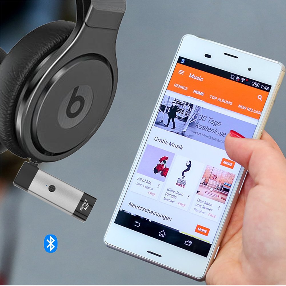Wireless Bluetooth Receiver Adapter for Beats Studio 2/Solo 2/Pro/Executive/Mixr Headphones - Bluetooth Audio Adapter for Car, Home Stereo & Headphone Replacement | Perfect for Wireless Music Streaming, Hands-Free Calls & Enhanced Audio Experience