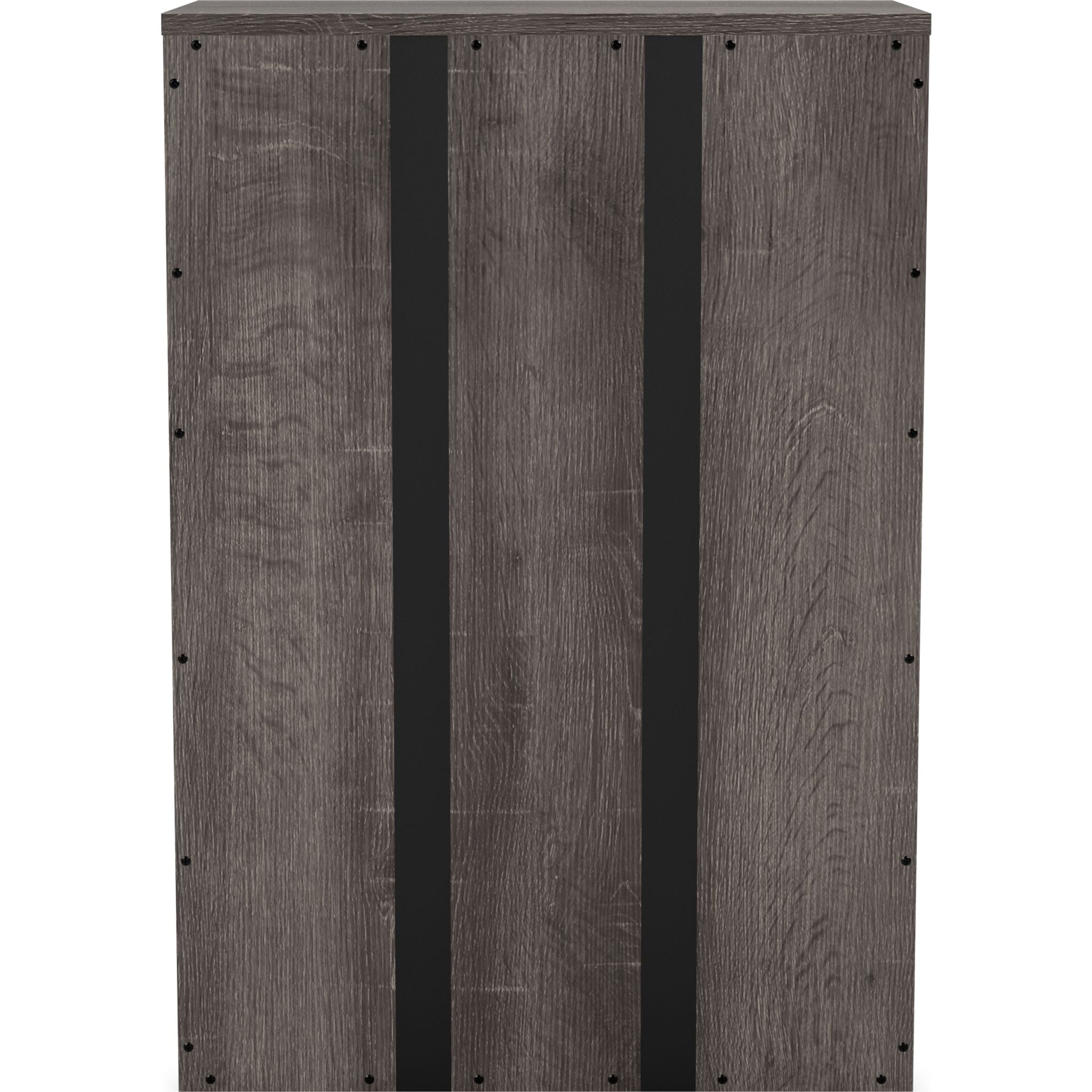Arlenbry Medium Bookcase - 5-Shelf Storage Organizer, Modern Gray Bookshelf for Home & Office - Perfect for Living Room, Bedroom, or Study Room Organization