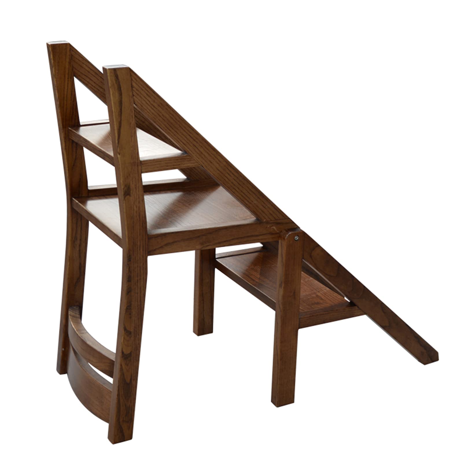 AYVADA Foldable Wooden Step Stool Ladder - Multipurpose Storage Shelf for Books, Plants & Home Decor - Max Load 150kg - Perfect for Small Spaces, Libraries & Home Organization