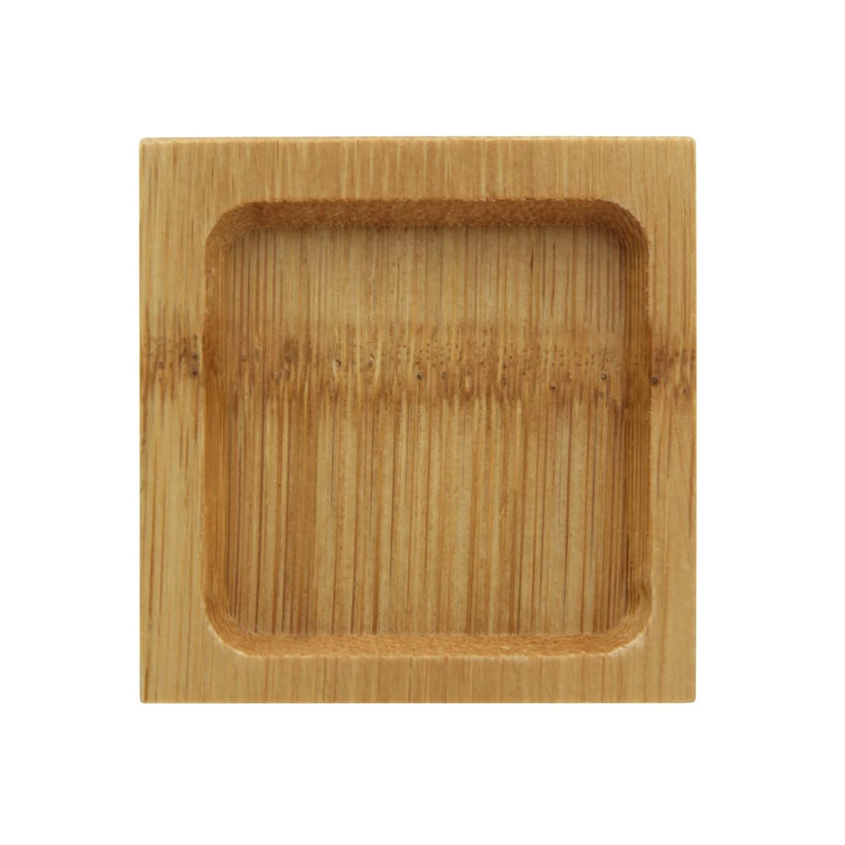 Eco-Friendly Poda Bamboo Mini Square Dish - Biodegradable Palm Leaf Plate & Bamboo Square Tray - 2.4