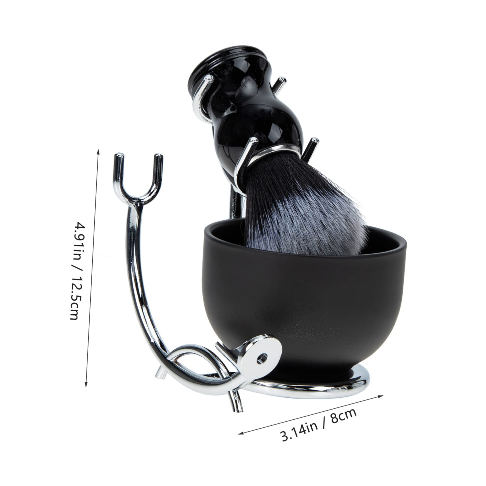 Premium Men's Shaving Kit - Natural Bristle Shave Brush & Bowl Set with Barber Brush Holder - Perfect for Wet Shaving, Beard Care & Grooming Gifts - Ideal for Home Use, Barber Shops & Travel Grooming Essentials