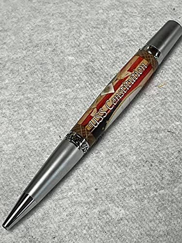 Authentic USS Constitution Sail & Wood Ship Pen with Certificate of Authenticity - Perfect for History Buffs, Collectors & Unique Gifts