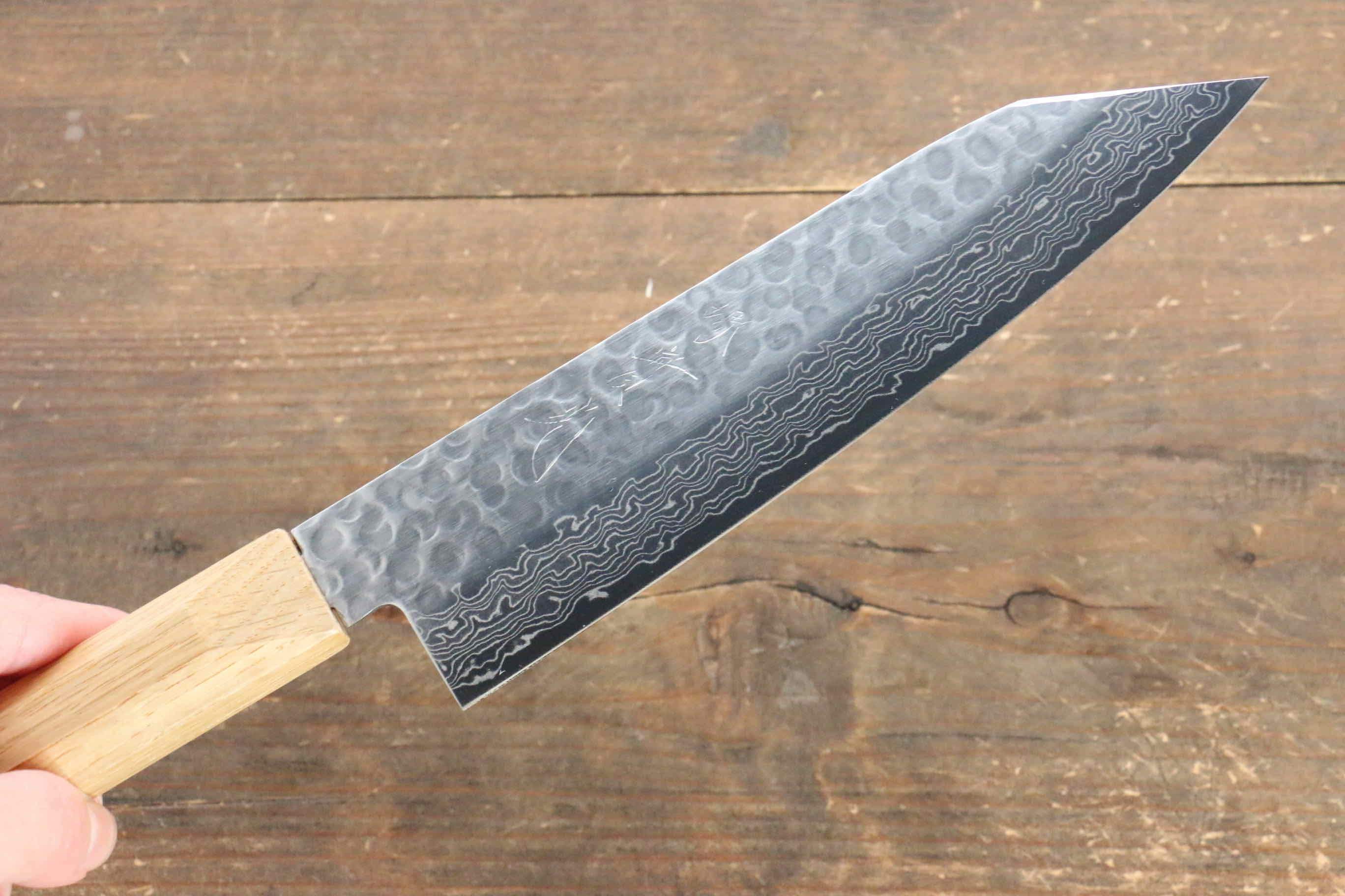 Premium Jikko VG10 17-Layer Damascus Santoku Knife 170mm with Oak Handle - Perfect for Slicing, Dicing & Chopping Vegetables, Fruits & Meat in Professional & Home Kitchens