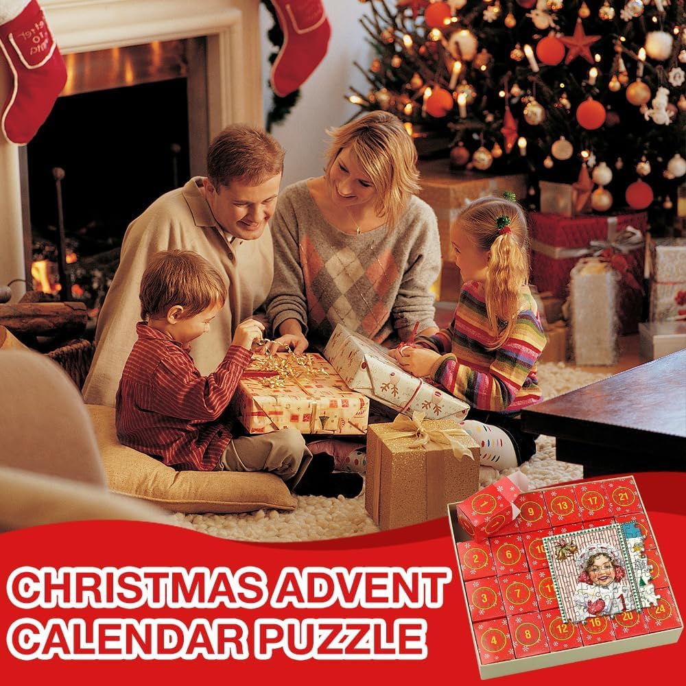 ZOYDP 2024 Advent Calendar Puzzle - 1000 Piece Christmas Countdown Puzzle for Adults & Kids | Holiday Family Activity & Festive Home Decor