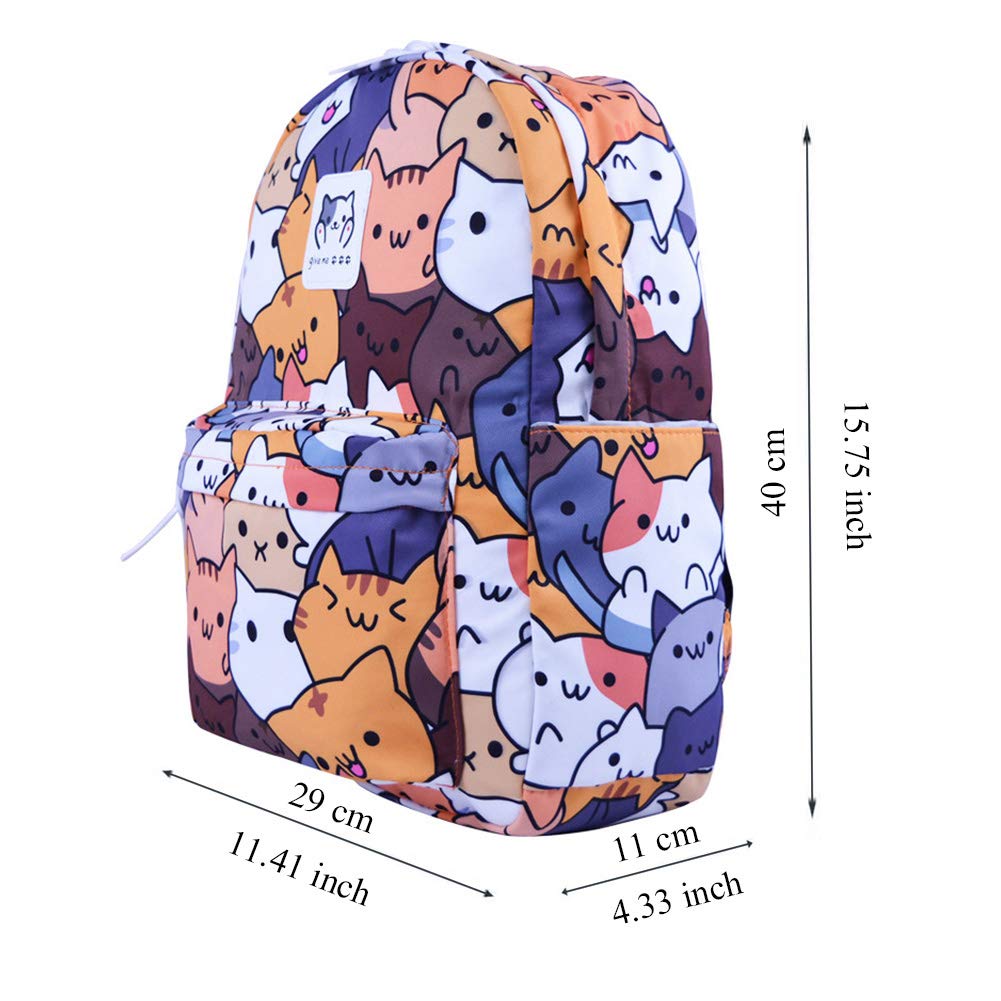 Anime Multifunctional Shoulder Bag - Cute Japanese Game Cat Backpack for School, Travel & Cosplay | Lightweight Durable Knapsack for Anime Fans & Gamers