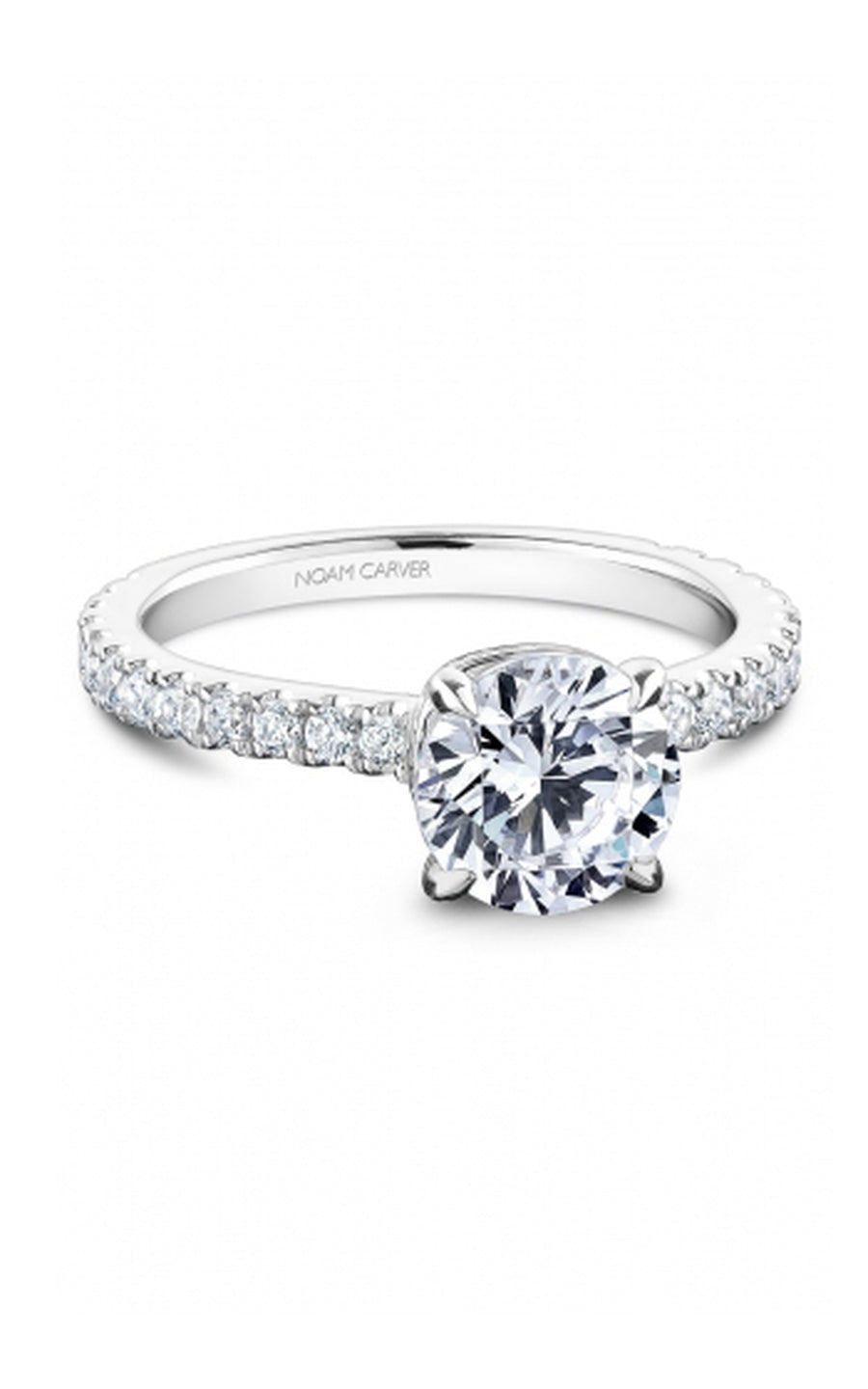 Noam Carver Bridal Engagement Ring R059 01A - Elegant Solitaire Diamond Ring for Women, Perfect for Proposals, Anniversaries & Weddings