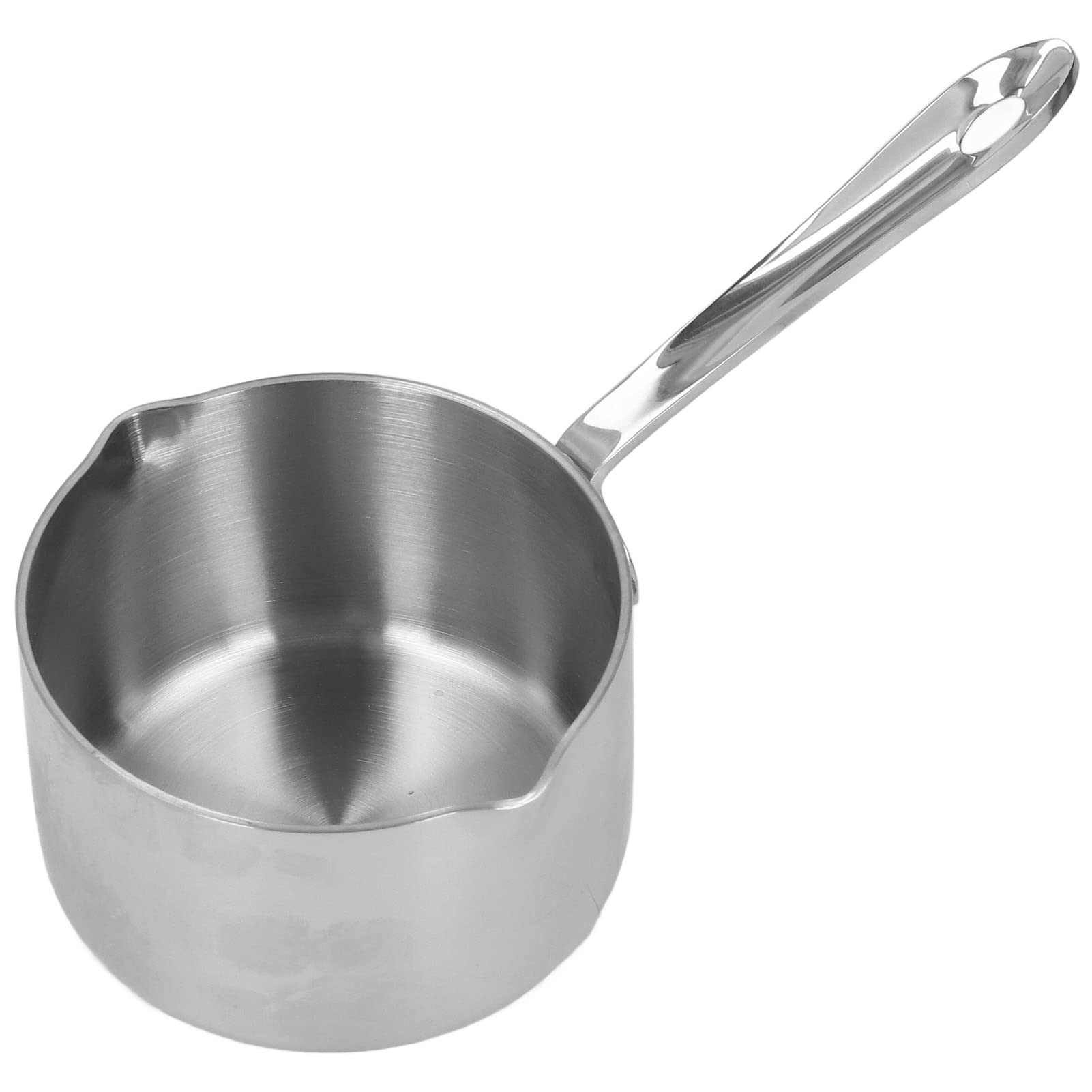 Premium Stainless Steel Milk Pot - Dual Pour Spouts for Melting Chocolate, Cheese, Butter & Sugar | Perfect for Coffee Shops, Bakeries & Home Kitchen Use