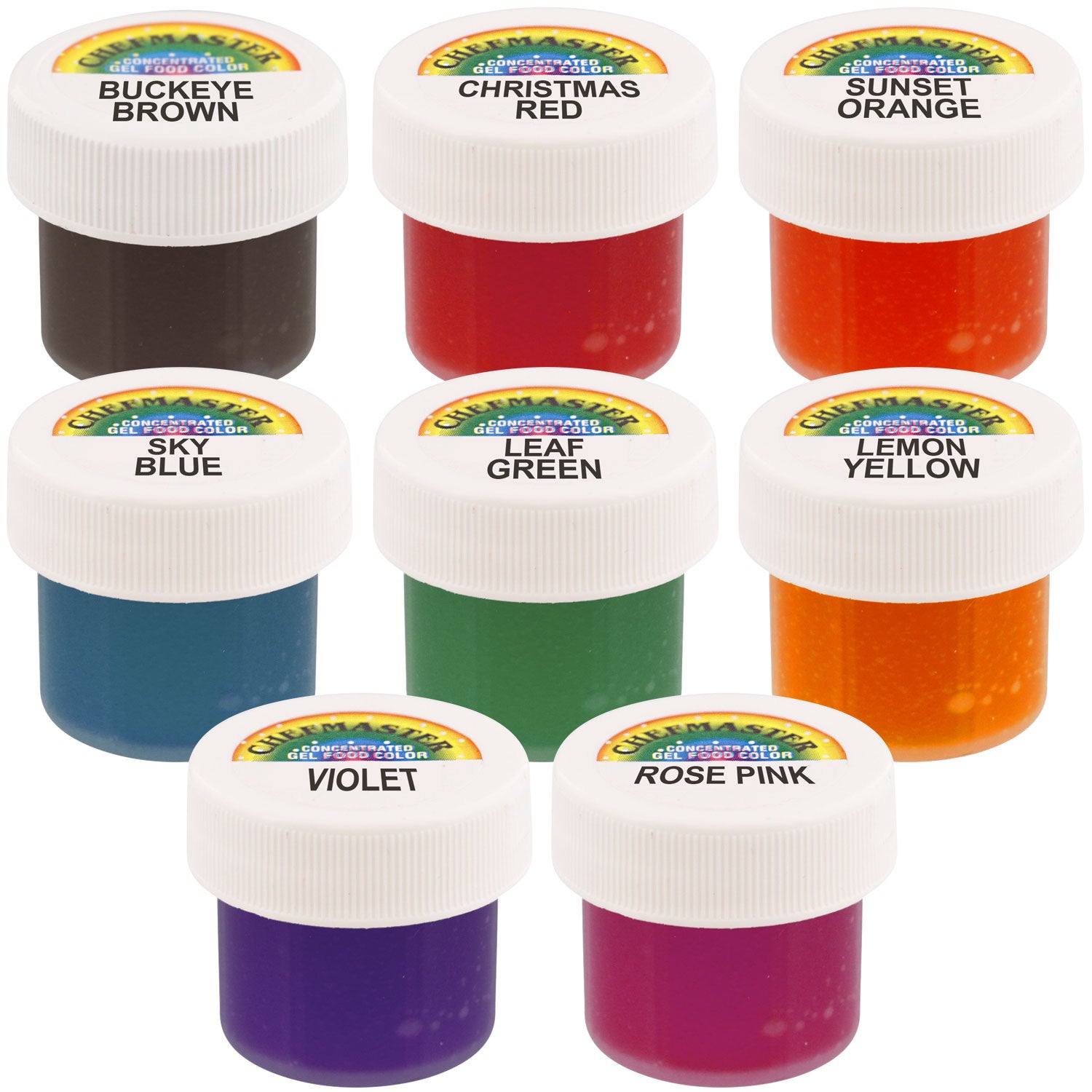 Chefmaster Gel Student Kit - 8 Colors x 1/2 Oz Food Coloring Set for Baking, Cake Decorating & DIY Crafts - Perfect for Beginners, Home Bakers & Art Projects