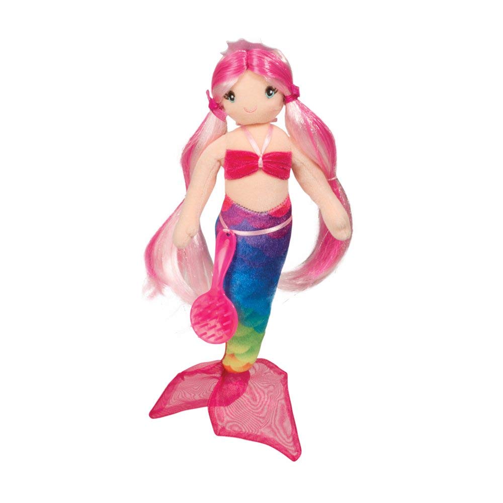 Douglas Arissa Rainbow Mermaid Plush Stuffed Animal Toy - Soft Cute Stuffed Doll for Kids, Girls Birthday Gift, Room Decor, Nursery Cuddle Companion