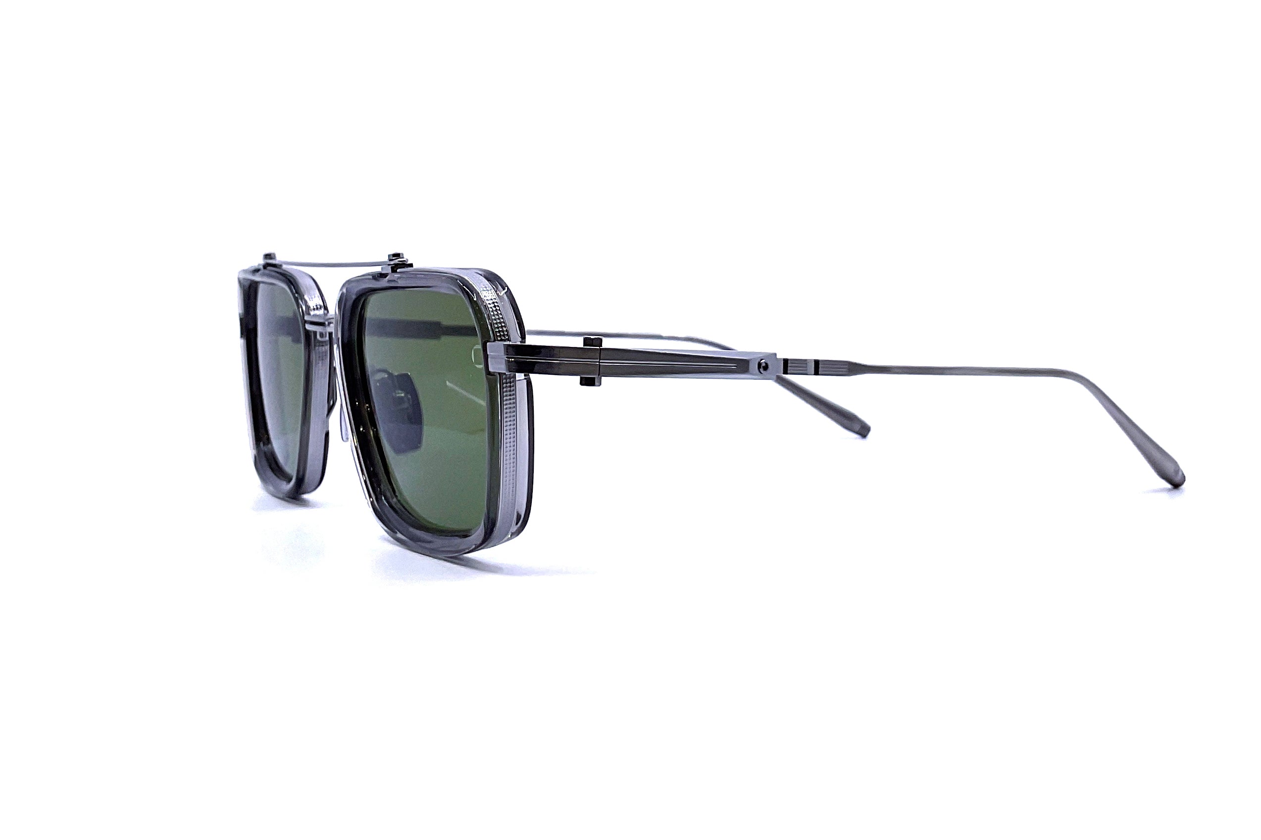 Akoni Solis Sunglasses - Brushed Black Palladium Frame with Dark Grey Crystal Lenses - UV Protection & Polarized for Outdoor Activities, Driving, and Fashion