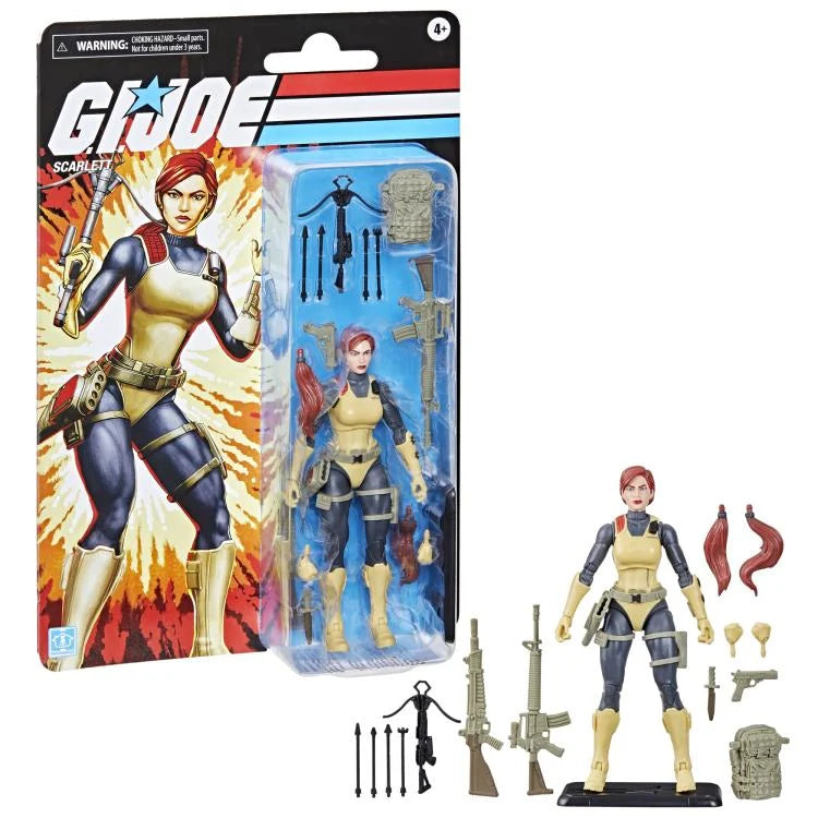 G.I. Joe Classified Series Retro Collection Scarlett Action Figure - 6-Inch Collectible Toy with Accessories for Display & Play | Perfect for Fans, Collectors & Nostalgic Gift Giving