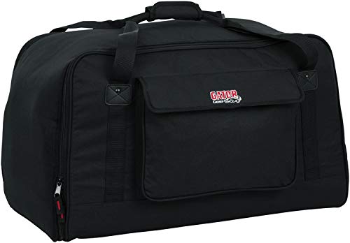 Gator PA Speaker Stand with 12-Inch Speaker Bag Pack - Heavy-Duty Adjustable Speaker Stand & Carrying Case for Live Performances, DJ Gigs & Outdoor Events
