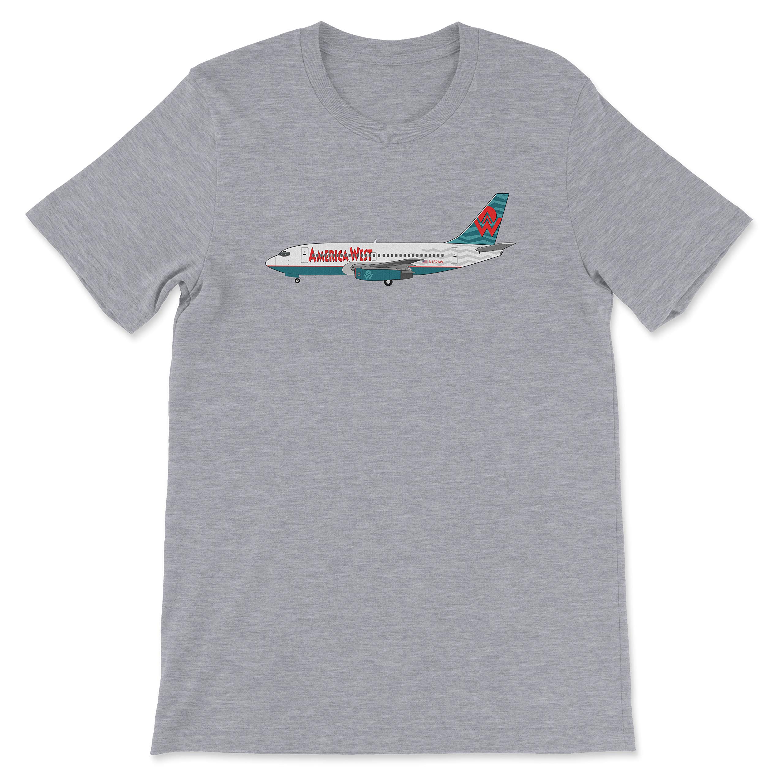 America West Airlines Boeing 737 Vintage Unisex T-Shirt - Retro Airline Pilot & Aviation Enthusiast Gift