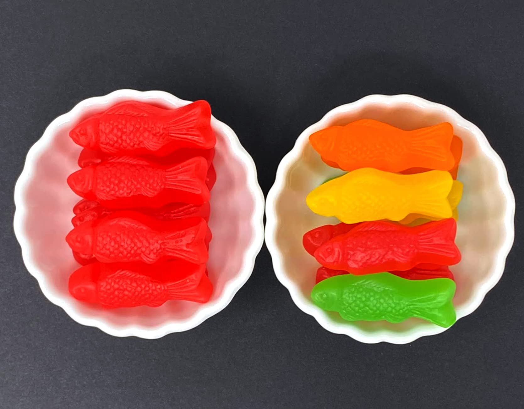 SweetGourmet Assorted Fruit Flavored Juju Fish Candy - 3lb Bulk Pack for Parties, Halloween Treats & Movie Night Snacks