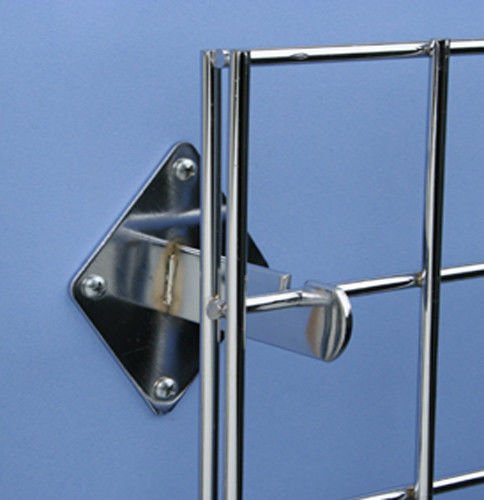 Heavy Duty Gridwall Wall Mount Brackets - 40 Pack White Grid Panel Mounting Hangers for Retail Store Displays & Trade Show Booths