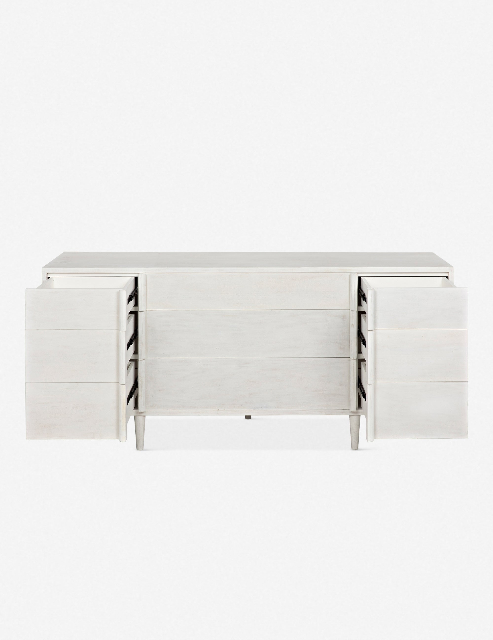 Modern 6-Drawer Wooden Dresser for Bedroom - Maci Dresser with Mirror, Sturdy Storage Organizer for Clothes, Bedroom Furniture - Perfect for Home, Apartment, and Dorm Room Organization