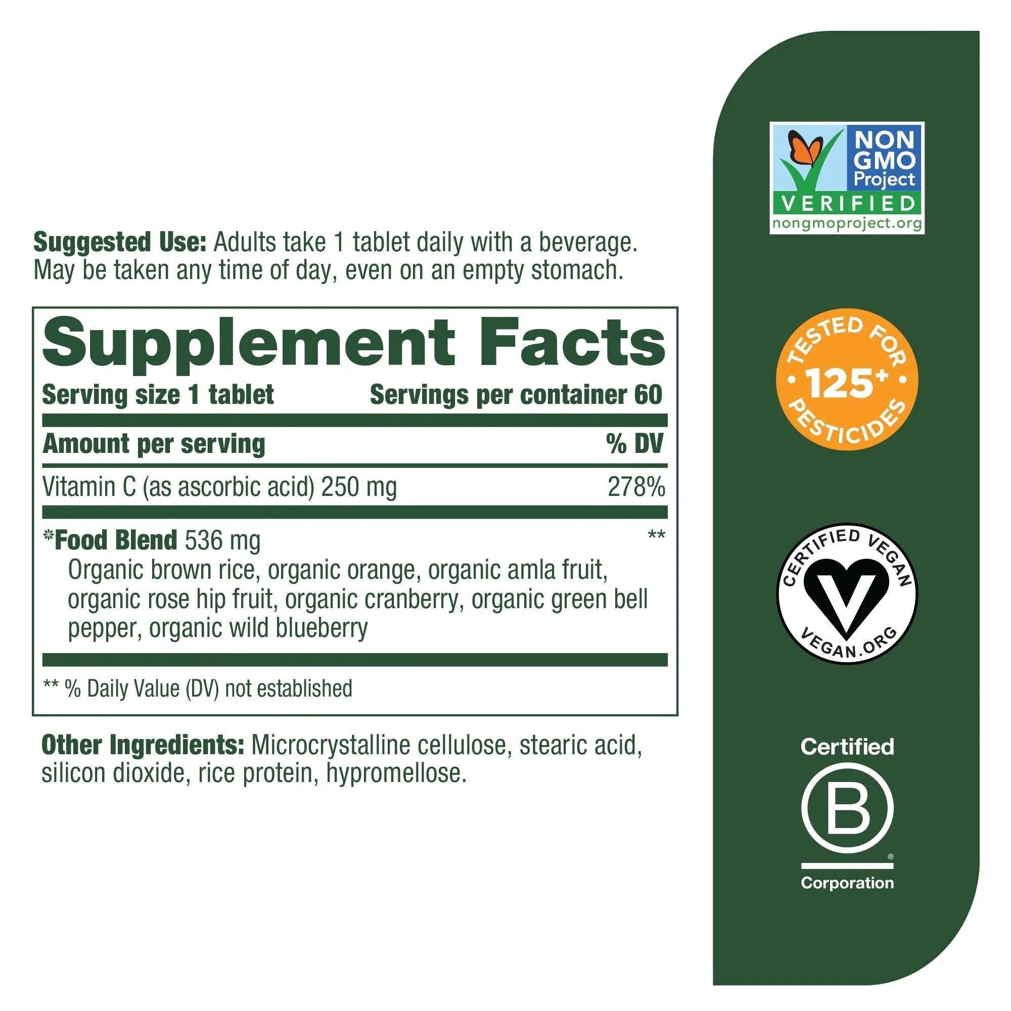 MegaFood Complex C - Premium Vitamin C Supplement for Immune Support, Energy Boost & Skin Health | Daily Wellness for Adults & Kids | Ideal for Cold Season, Travel & Busy Lifestyles