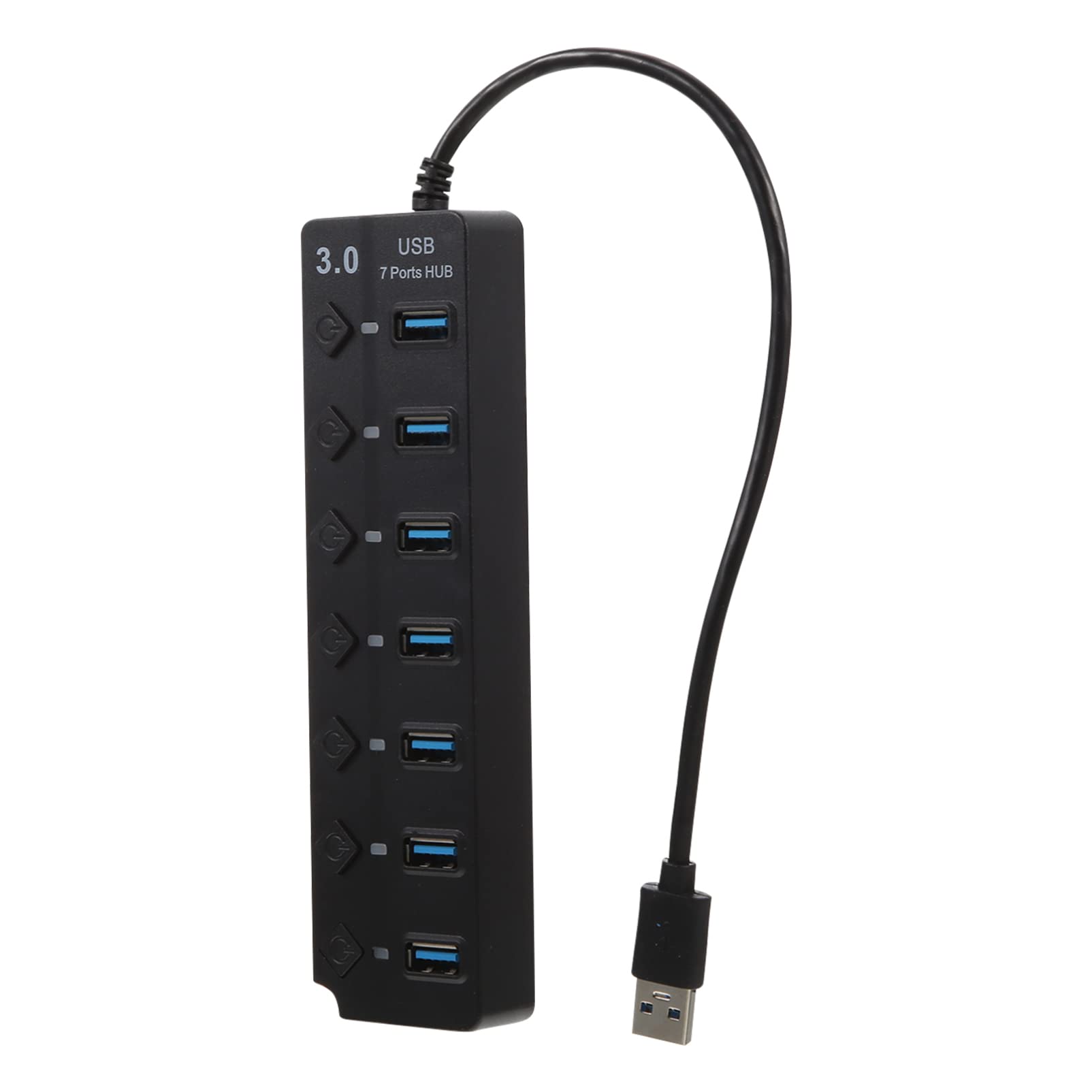 Mobestech 4-Port USB 3.0 Hub for Laptop - High-Speed Data Transfer USB Splitter with LED Indicators - Perfect for Home Office, Gaming & Multi-Device Charging