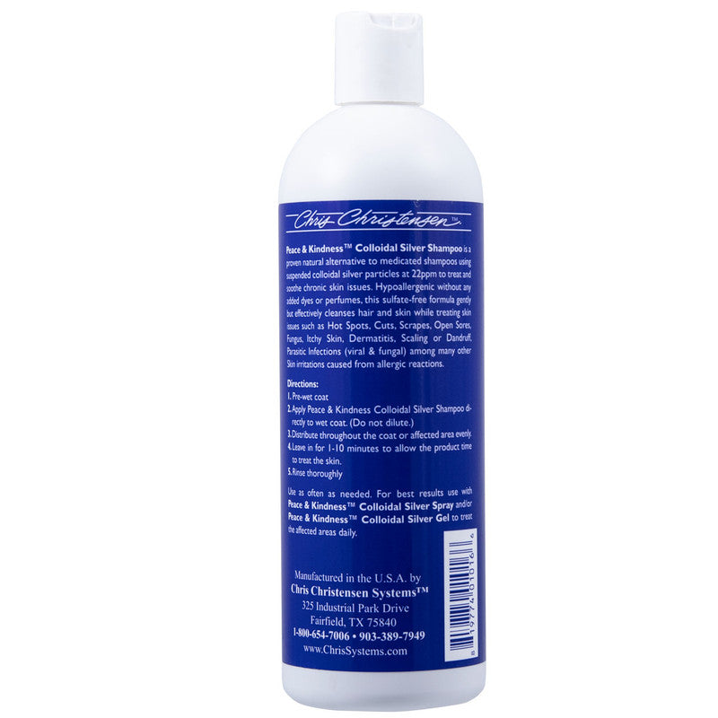 Peace & Kindness Colloidal Silver Shampoo for Hair Growth & Scalp Health - 8oz/16oz/32oz Options - Gentle Cleansing for Dry, Damaged & Color-Treated Hair - Perfect for Daily Use & Salon Treatments