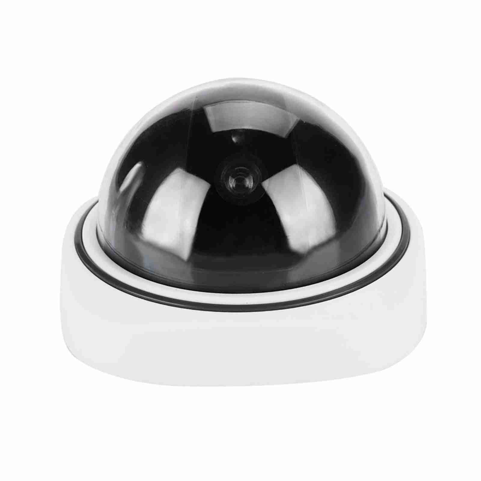 Fake Security Camera Wireless - Indoor Outdoor Dummy Dome Surveillance Camera for Home & Office - Deter Burglars with Realistic Video Simulation (Ideal for Stores, Garages, and Apartments)