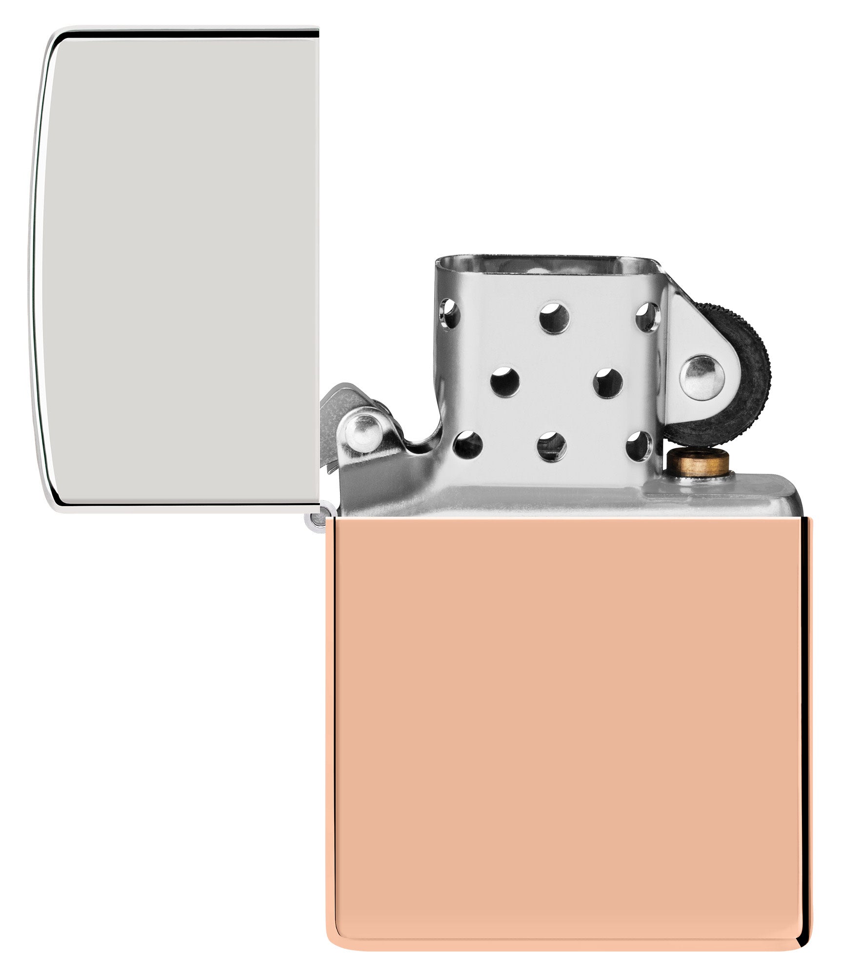 Premium Bimetal Case Lighter with Sterling Silver Lid - Windproof Refillable Butane Lighter for Cigars, Candles & Outdoor Use