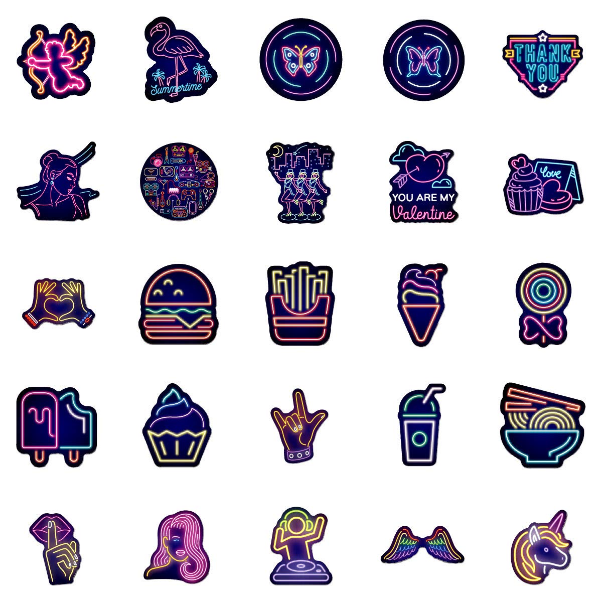 50Pcs Cute Cartoon Waterproof Vinyl Stickers - Aesthetic VSCO Decals for Water Bottles, Hydro Flasks, Laptops, Skateboards & DIY Crafts | Perfect for School, Office, Travel & Personalizing Accessories