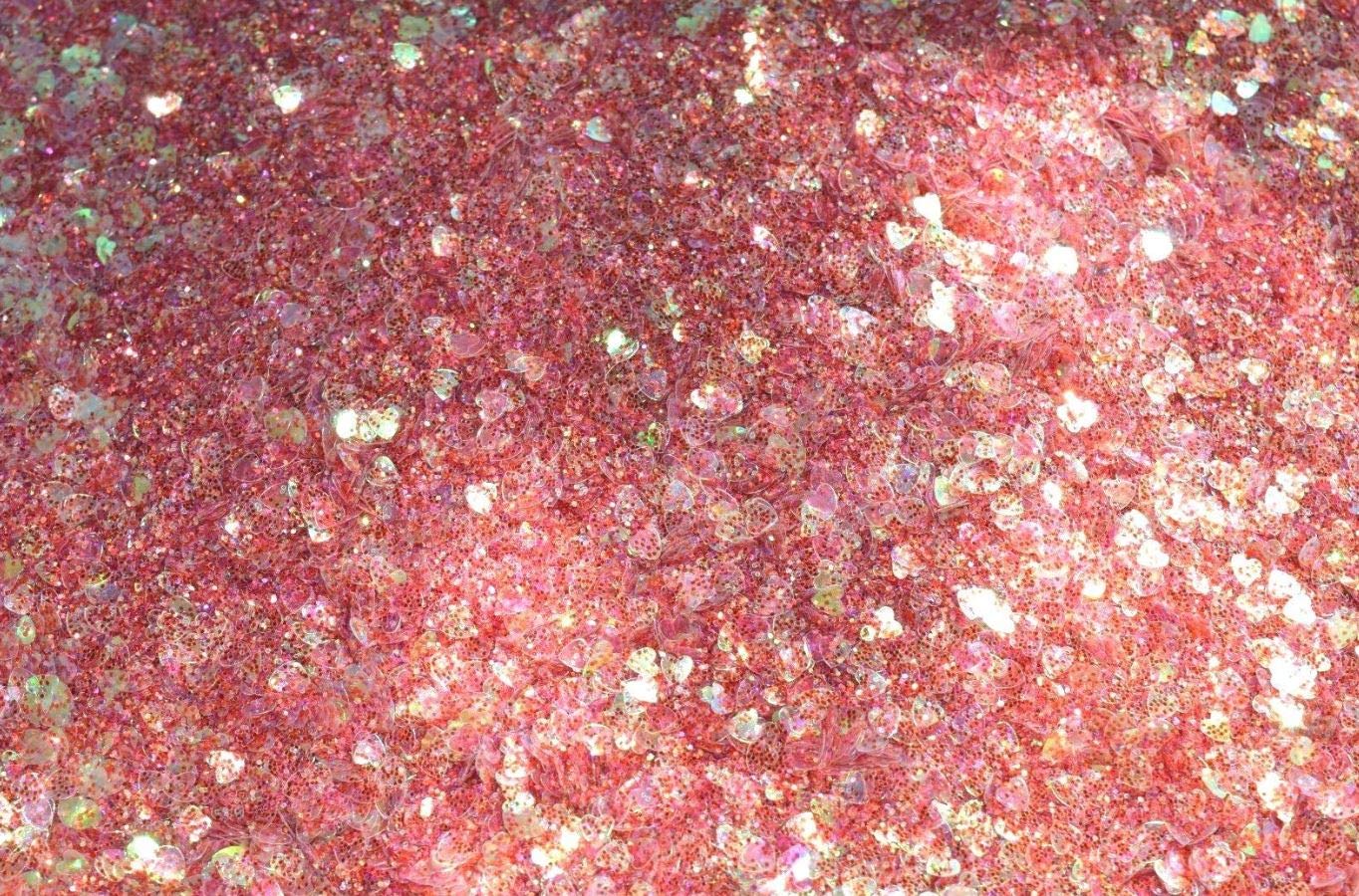 Hongbe VALENTINE Chunky Body Glitter 10g - Sparkling Cosmetic Glitter for Face, Body, Hair & Nails - Perfect for Festivals, Parties, Halloween & Valentine's Day Makeup