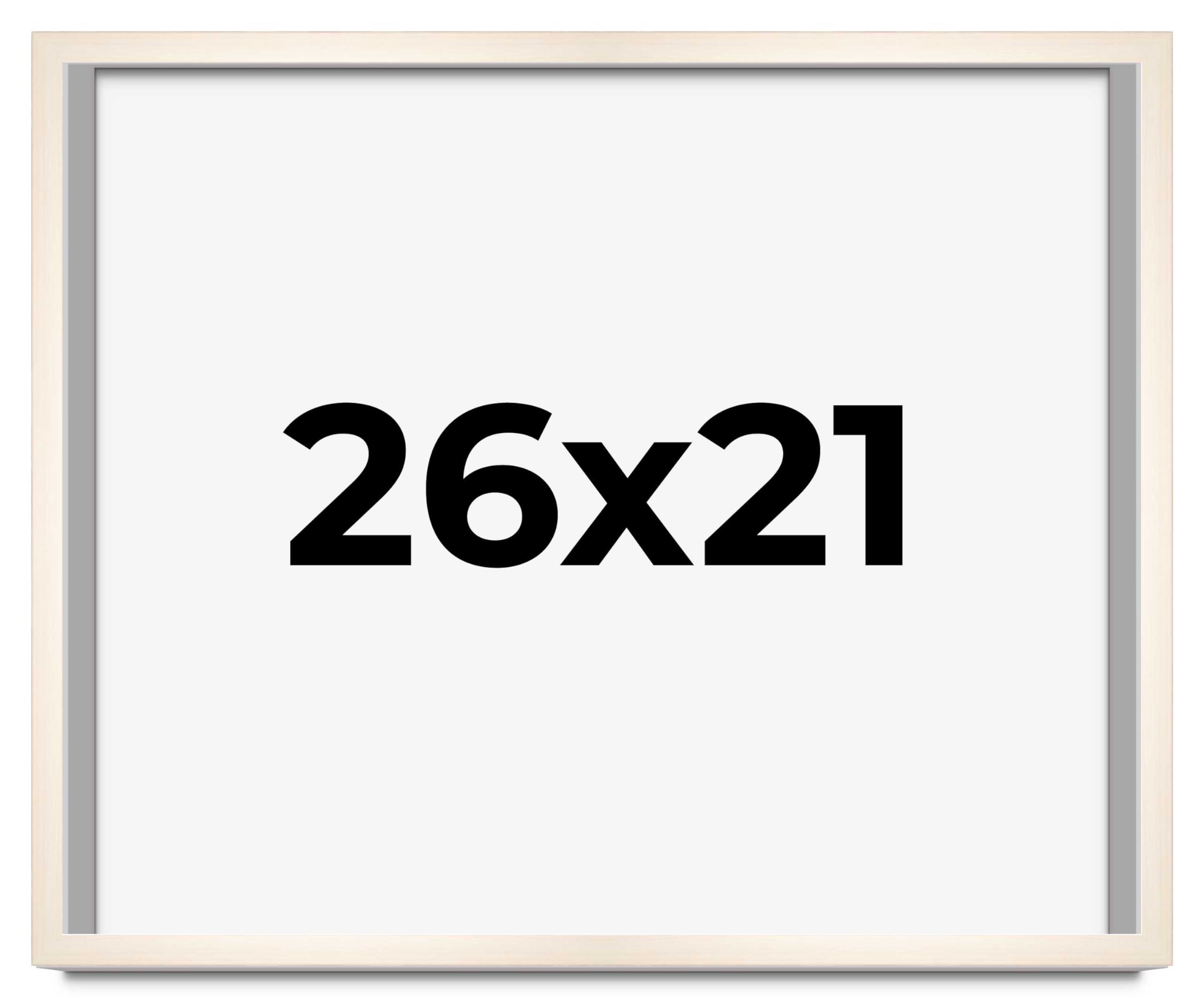CountryArtHouse 26x21 Inch Whitewashed Solid Wood Picture Frame - 0.8125