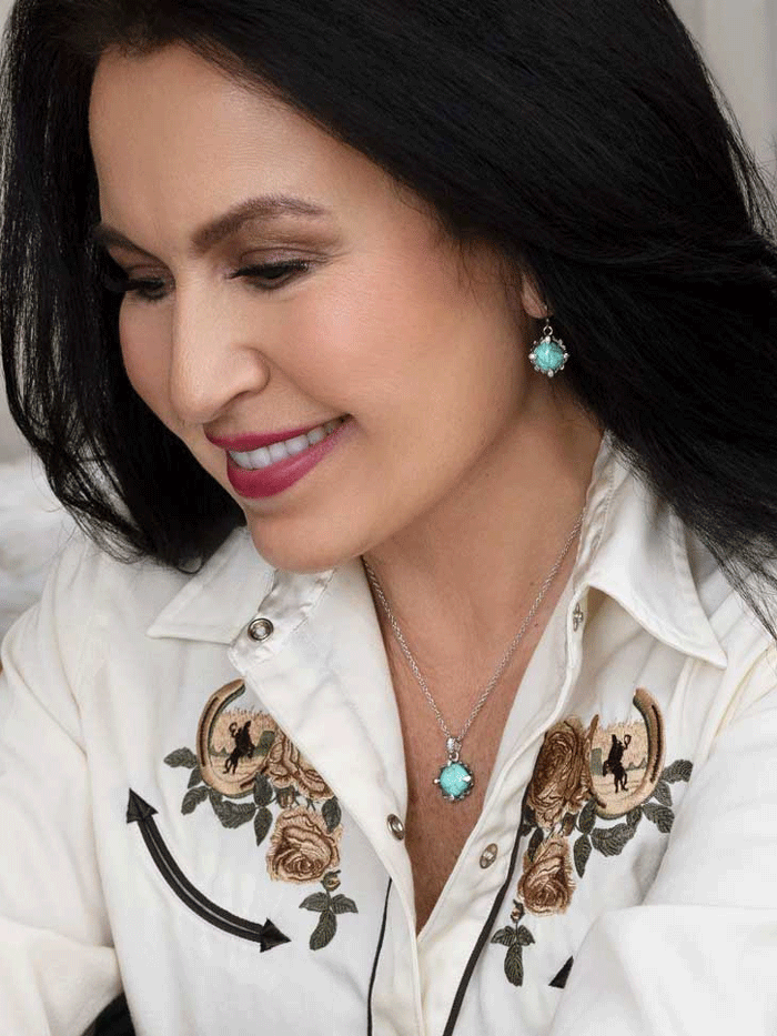 Montana Silversmiths ER5531 Women's Turquoise Crystal Silver Earrings - Elegant Western Jewelry for Everyday Wear & Special Occasions