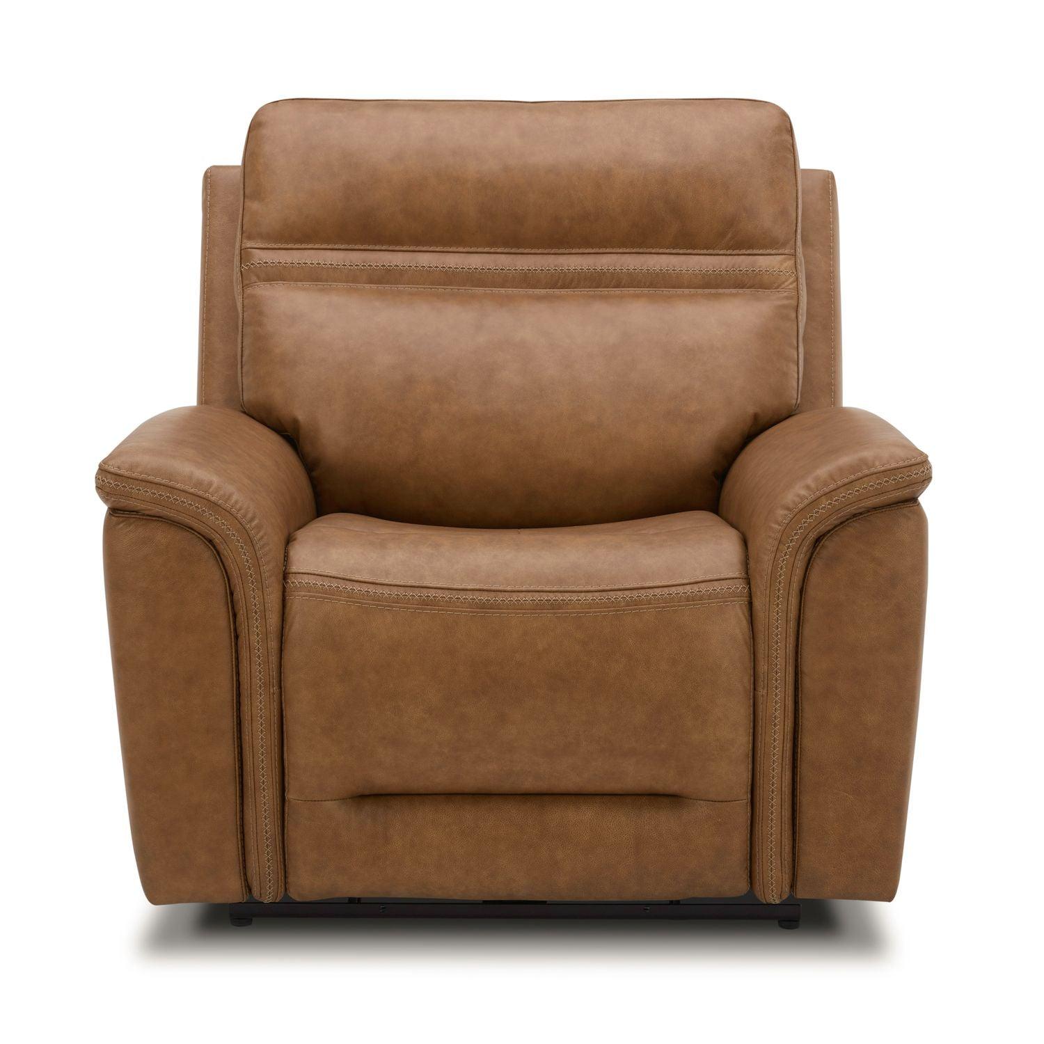 7007CM 13P Cooper Camel Recliner Chair - Premium Leather Living Room Recliner with Padded Armrests - Perfect for Home Theater, Gaming & Relaxation