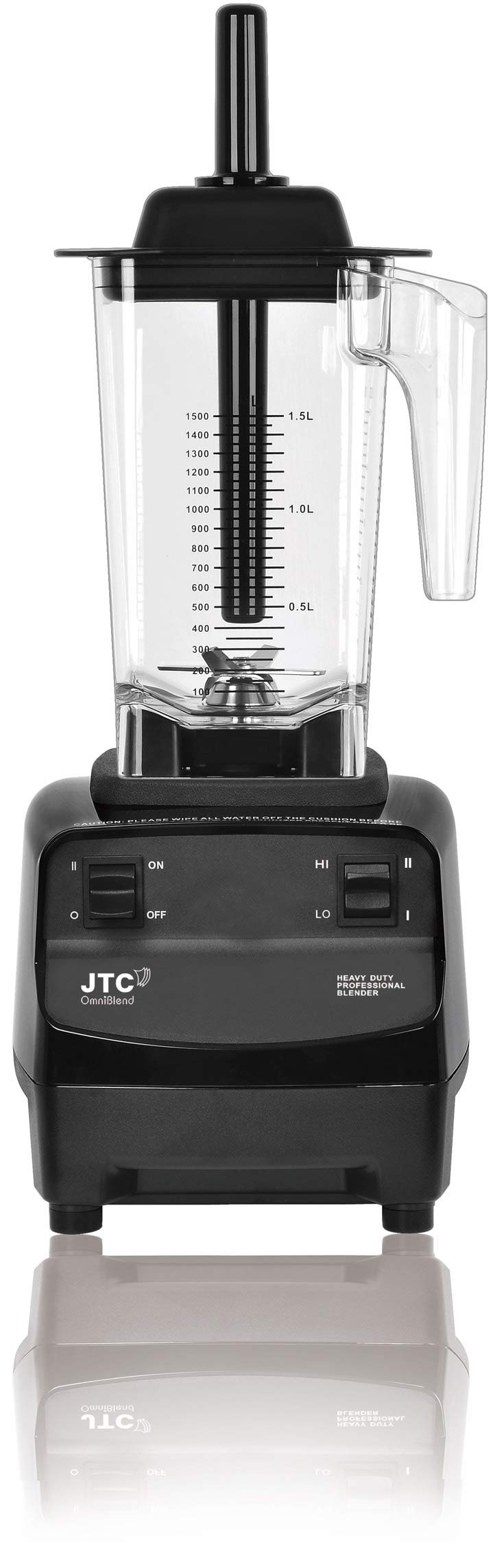 OmniBlend III Commercial Blender - 2-Speed Heavy Duty Smoothie Maker with Self-Cleaning Function, 2-in-1 Wet & Dry Multifunctional Blender, 1.5L BPA-Free Shatterproof Jar (Black) - Perfect for Smoothies, Juices, Nut Butters & Food Prep in Restaurants, Cafes & Homes