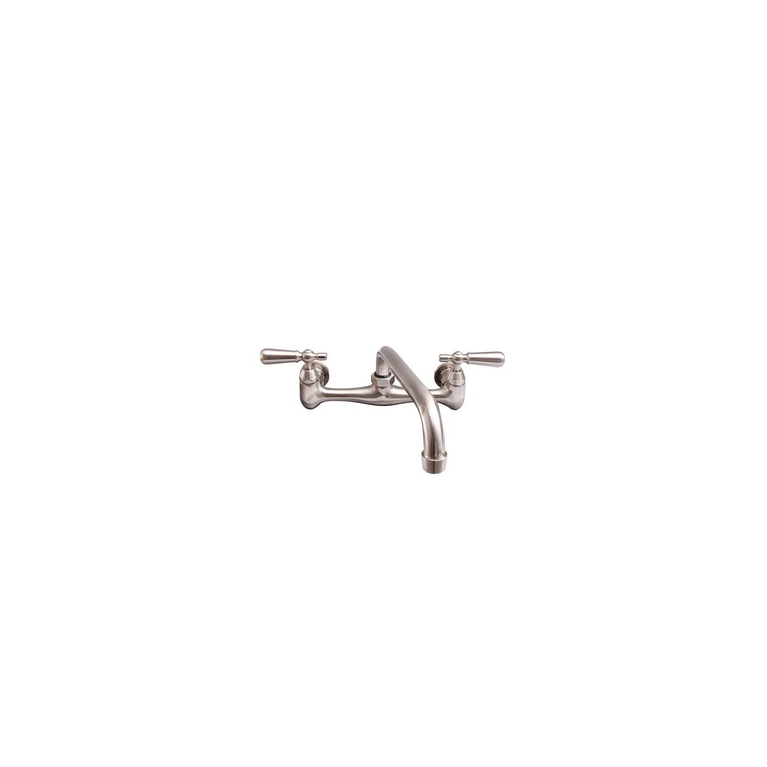 Stainless Steel Wall Mount Kitchen Faucet - Modern Pull Down Sprayer for Farmhouse & Commercial Sinks | Perfect for RV, Outdoor & Restaurant Use