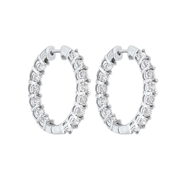 14K White Gold Diamond Stud Earrings (1/2 CTW) - Elegant Jewelry for Women, Perfect for Weddings, Parties & Special Occasions