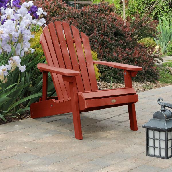 Hamilton Outdoor Folding & Reclining Adirondack Chair - Portable Patio Lounge Chair for Backyard, Poolside & Beach - Weather-Resistant Comfort for Relaxing Outdoors