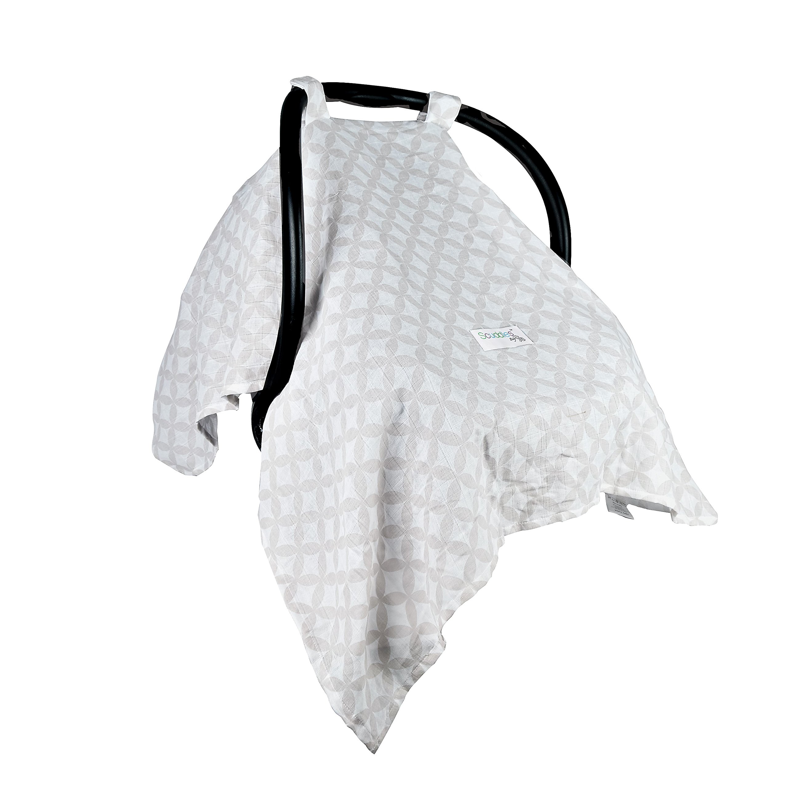 Scuddles Baby Car Seat Covers & Canopy - Universal Fit for All Car Seats, Sun Protection for Infants & Toddlers, Easy Installation & Machine Washable (SC-CC-01) | Perfect for Road Trips, Daily Commutes & Outdoor Adventures