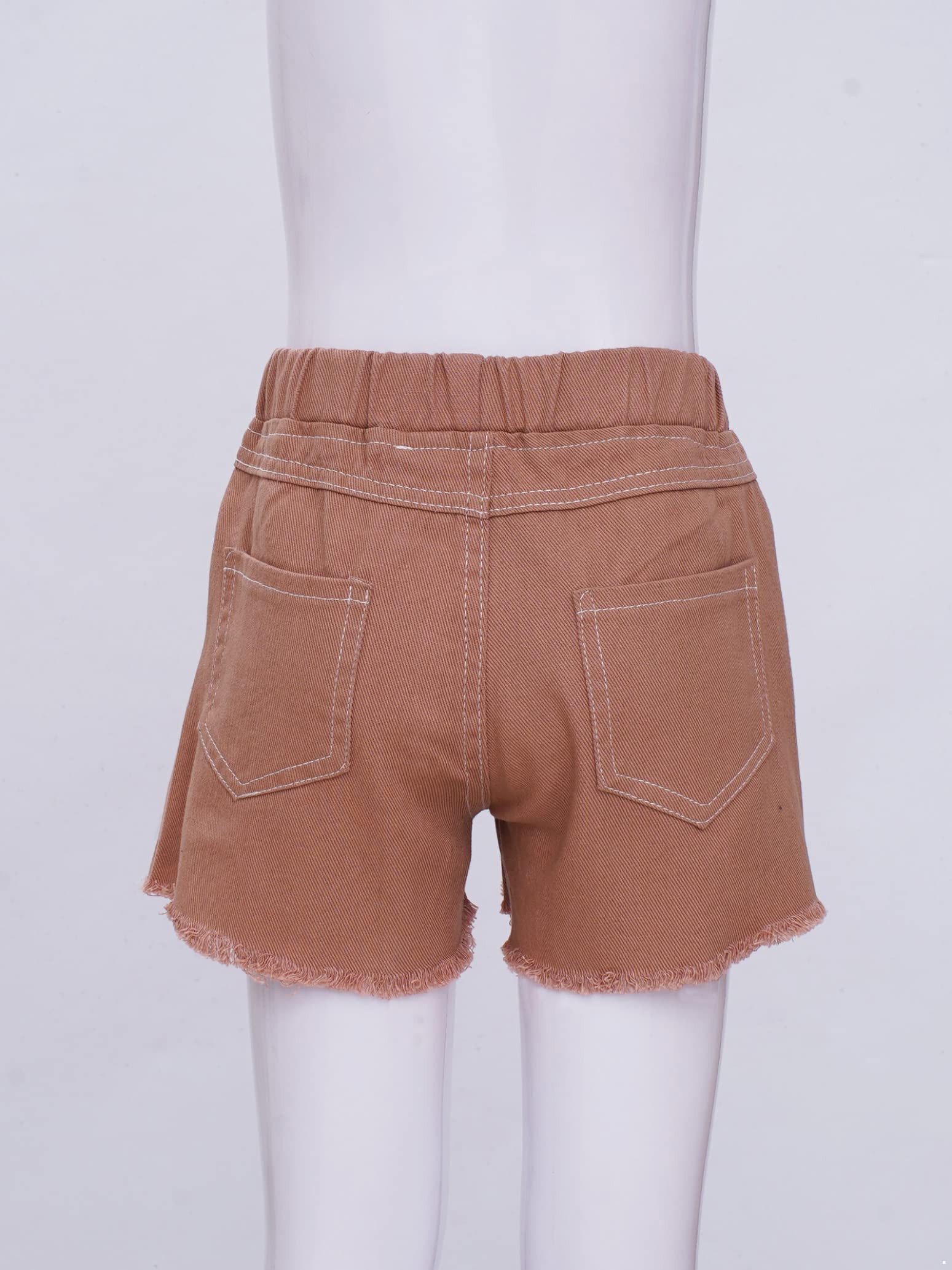 Stylish Distressed Denim Shorts for Girls - High Waisted Ripped Raw Hem Summer Shorts | Perfect for Casual Wear, Beach Outings & Summer Fashion