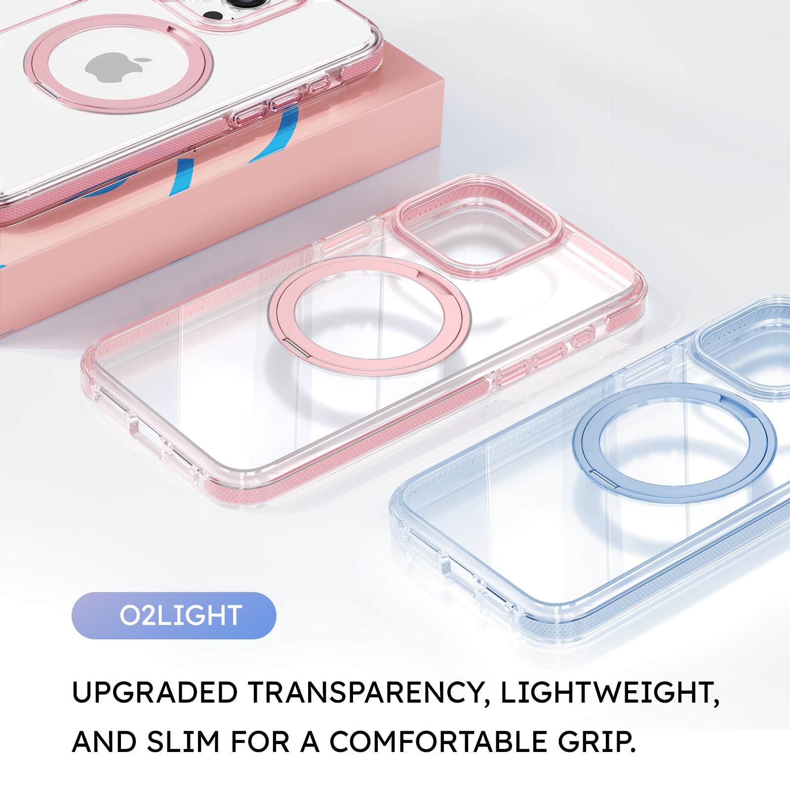 Ostand R Light for iPhone 16 Pro - Adjustable Phone Stand with LED Light, Perfect for Video Calls, Gaming & Night Reading
