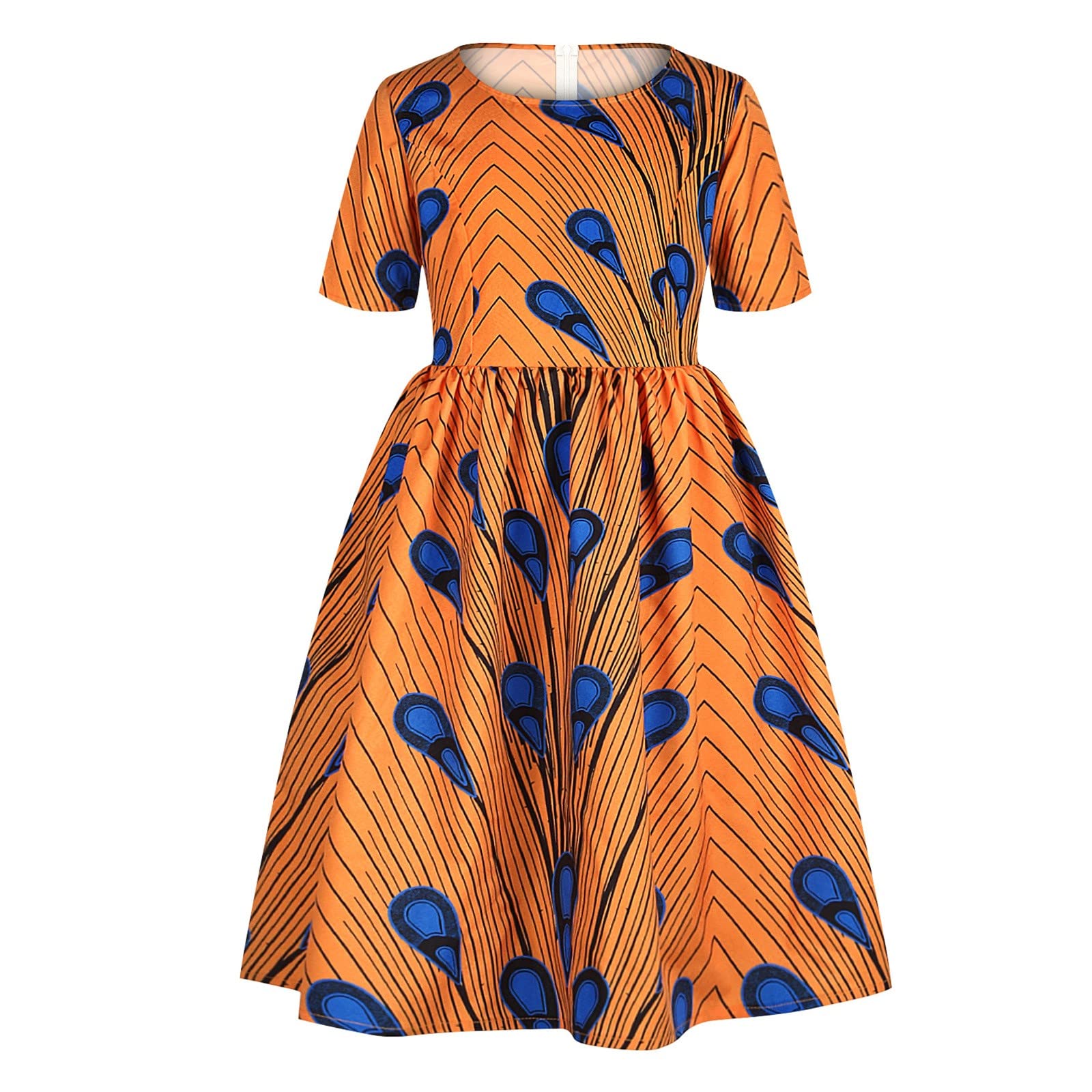 SRTUMEY Toddler Baby Girls Summer African Ankara Princess Dresses - Cute Romper Jumpsuits & Bodysuit Outfits for Special Occasions, Birthday Parties & Family Photos