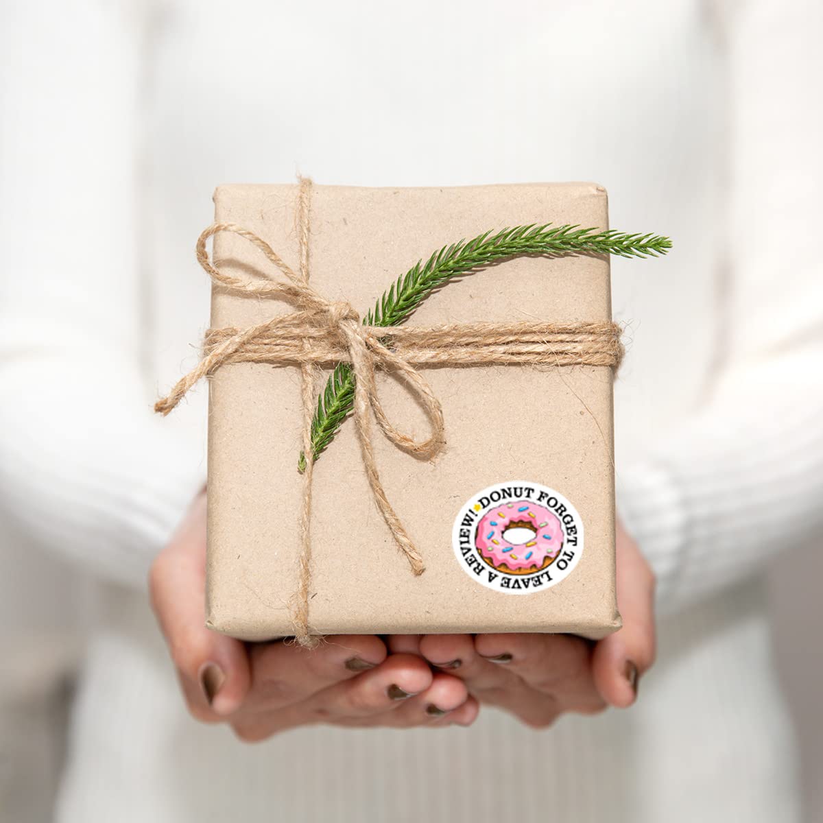 500 PCS Small Business Stickers - Donut Themed Packaging, Shipping & Thank You Labels - Perfect for Etsy Sellers, Online Shops & Handmade Product Packaging