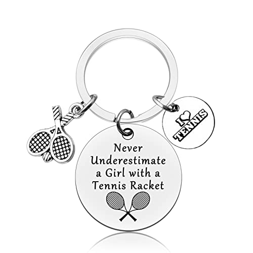 1pcs Silver Tennis Keychain